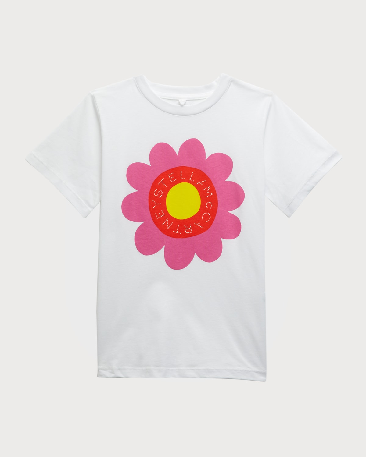 Stella Mccartney Kids' Little Girl's & Girl's Flower Logo Graphic T-shirt In Pure White