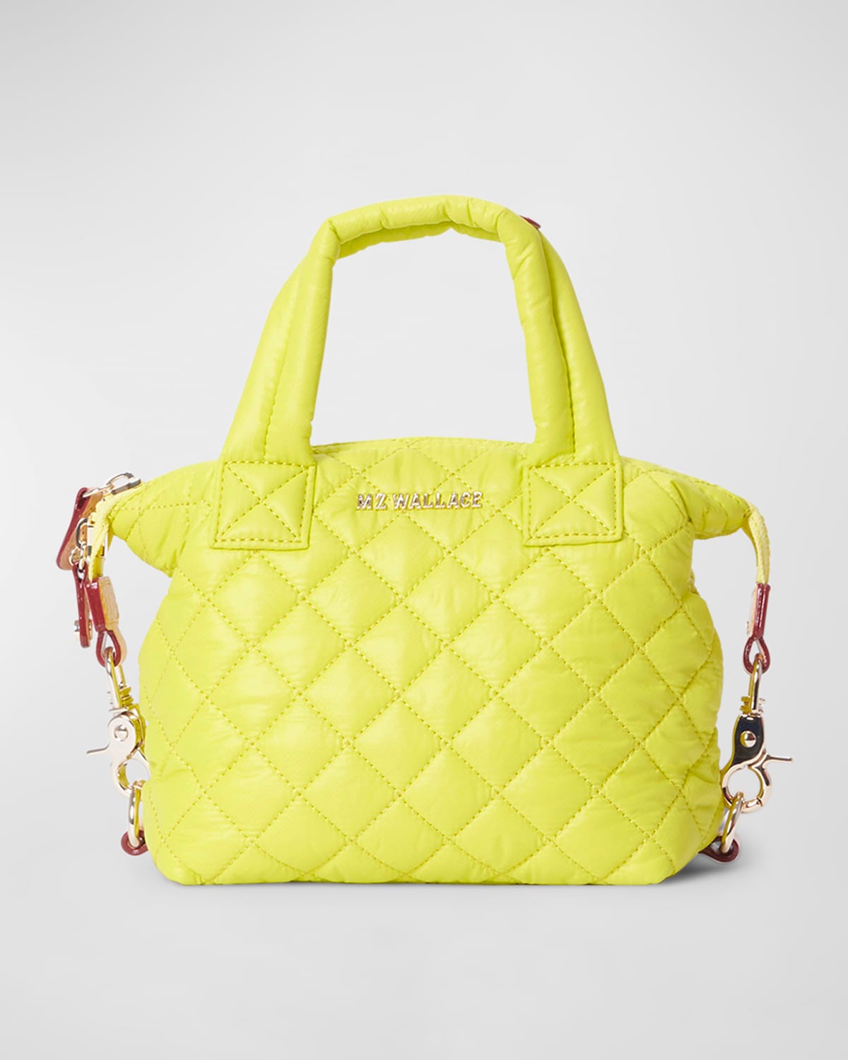 Mz Wallace Sutton Micro Quilted Crossbody Bag In Bright Yellow