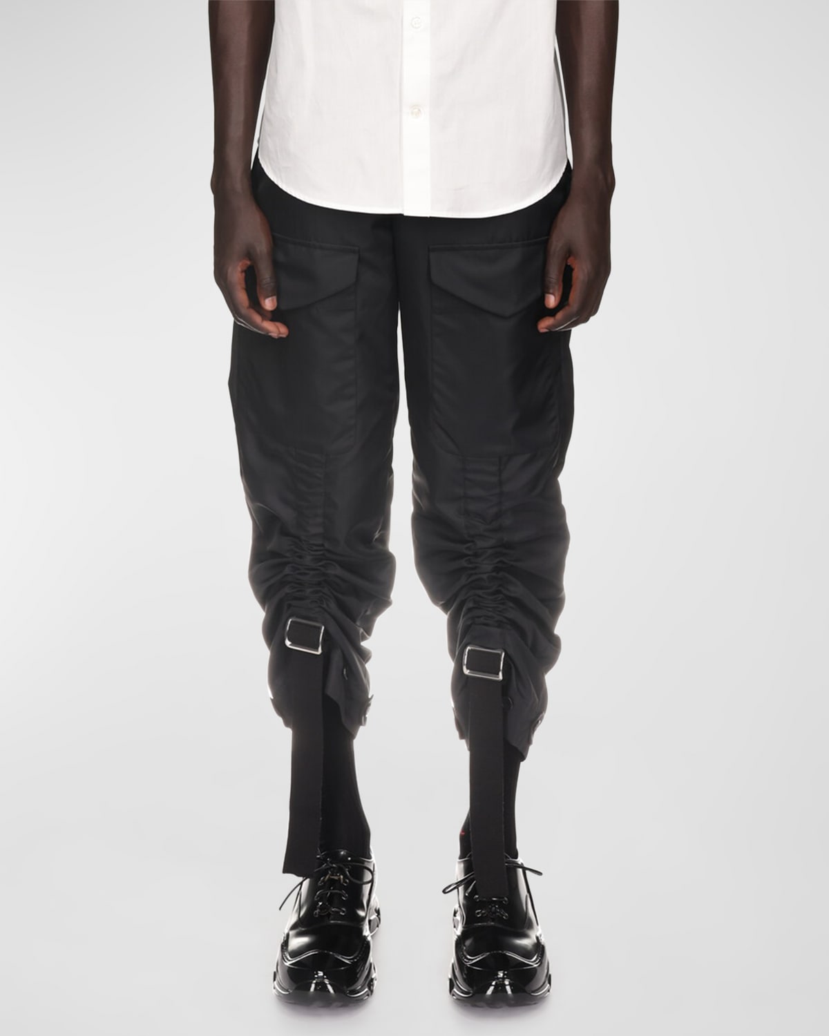 Simone Rocha Black Cinch Strap Trousers In Black
