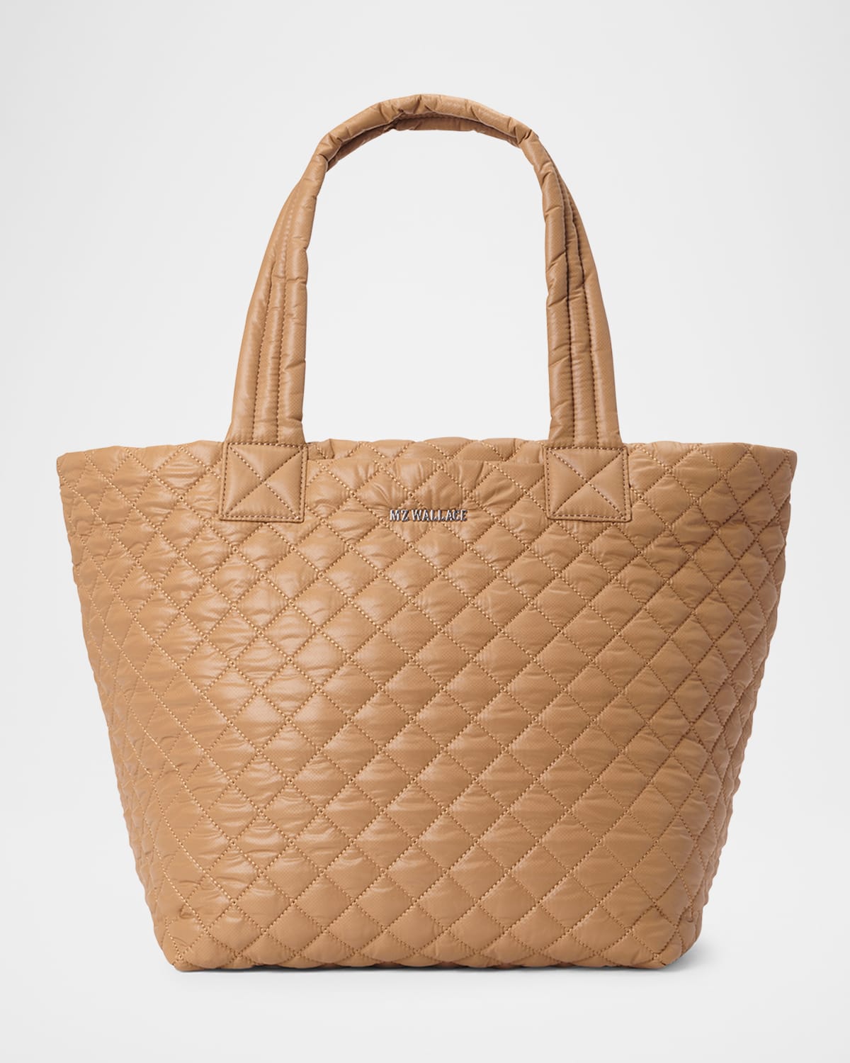 Mz Wallace Metro Deluxe Medium Quilted Tote Bag In Dark Beige