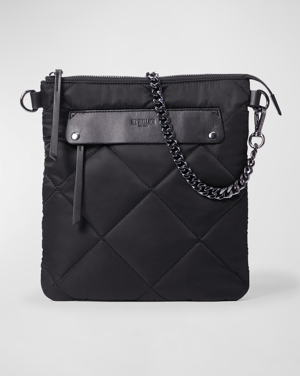 MZ WALLACE MADISON QUILTED FLAT CROSSBODY BAG