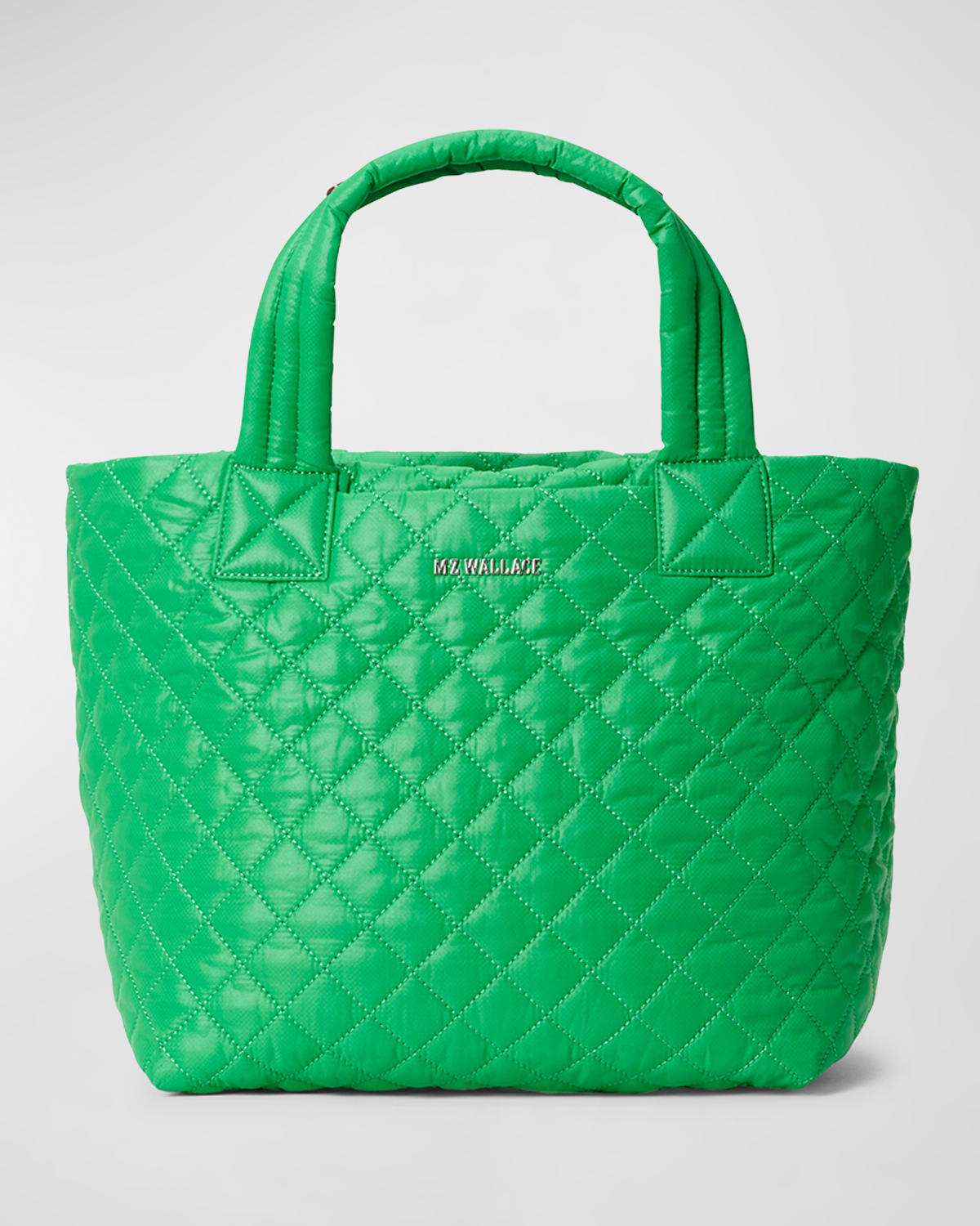 Mz Wallace Metro Deluxe Small Quilted Tote Bag In Grass/light Gold