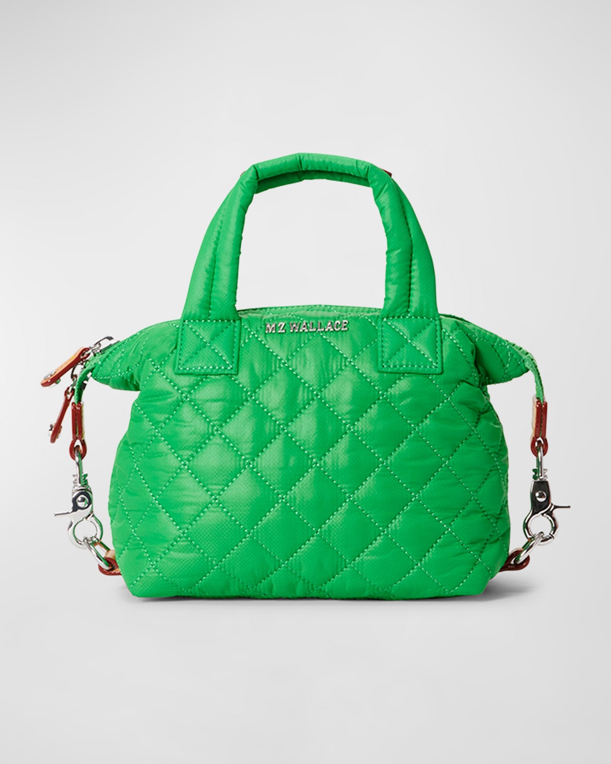 Mz Wallace Women's Micro Sutton Quilted Nylon Satchel In Grass