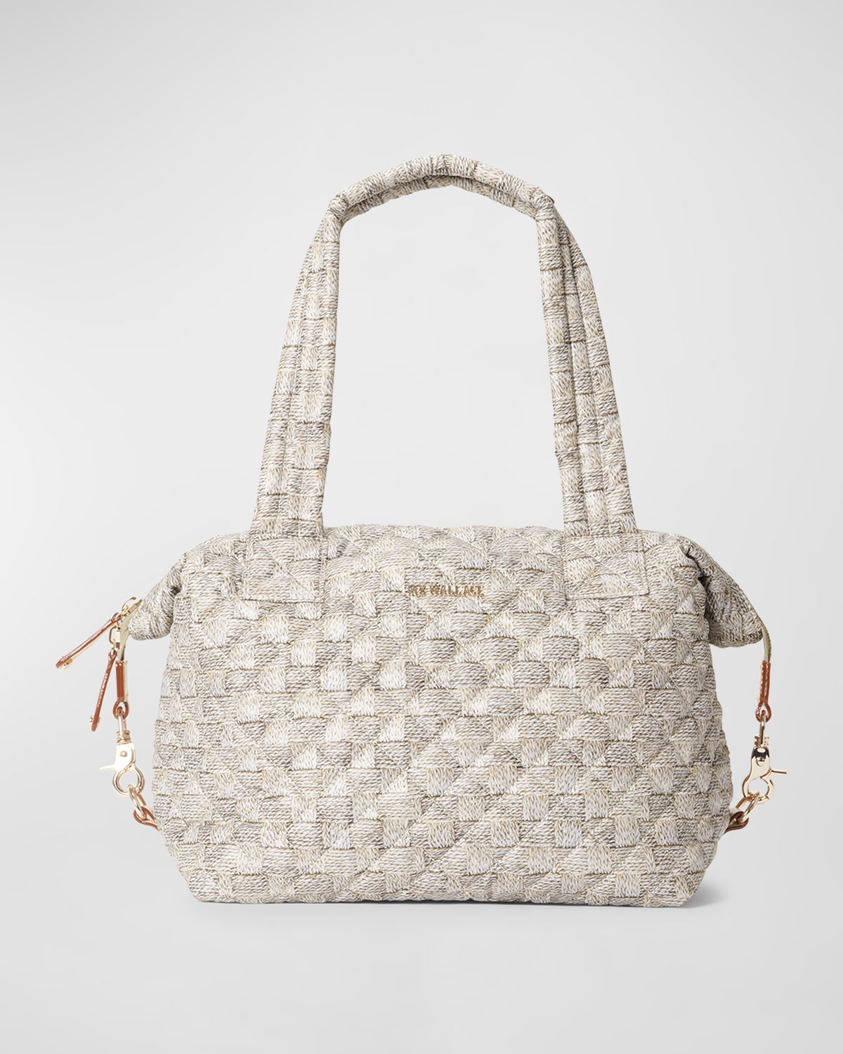 MZ WALLACE SUTTON MEDIUM WOVEN-PRINT SHOULDER BAG