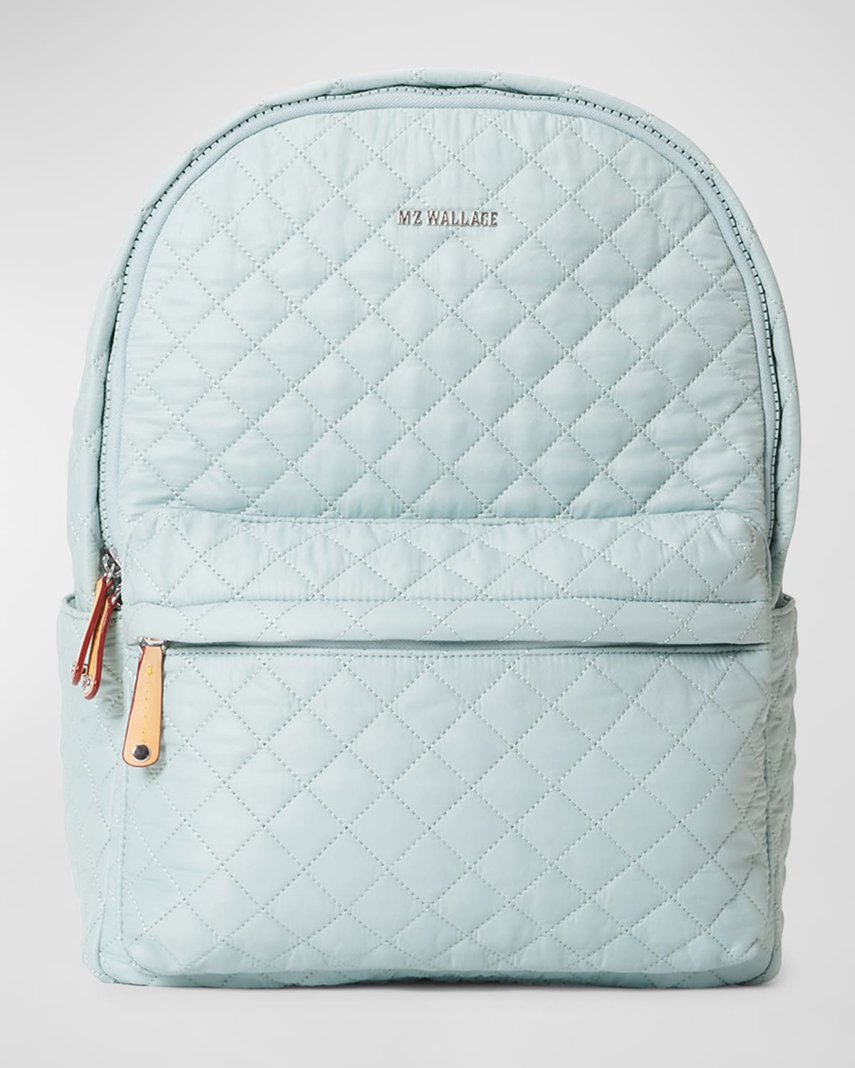 Mz Wallace Metro Deluxe Quilted Backpack In Silver Blue