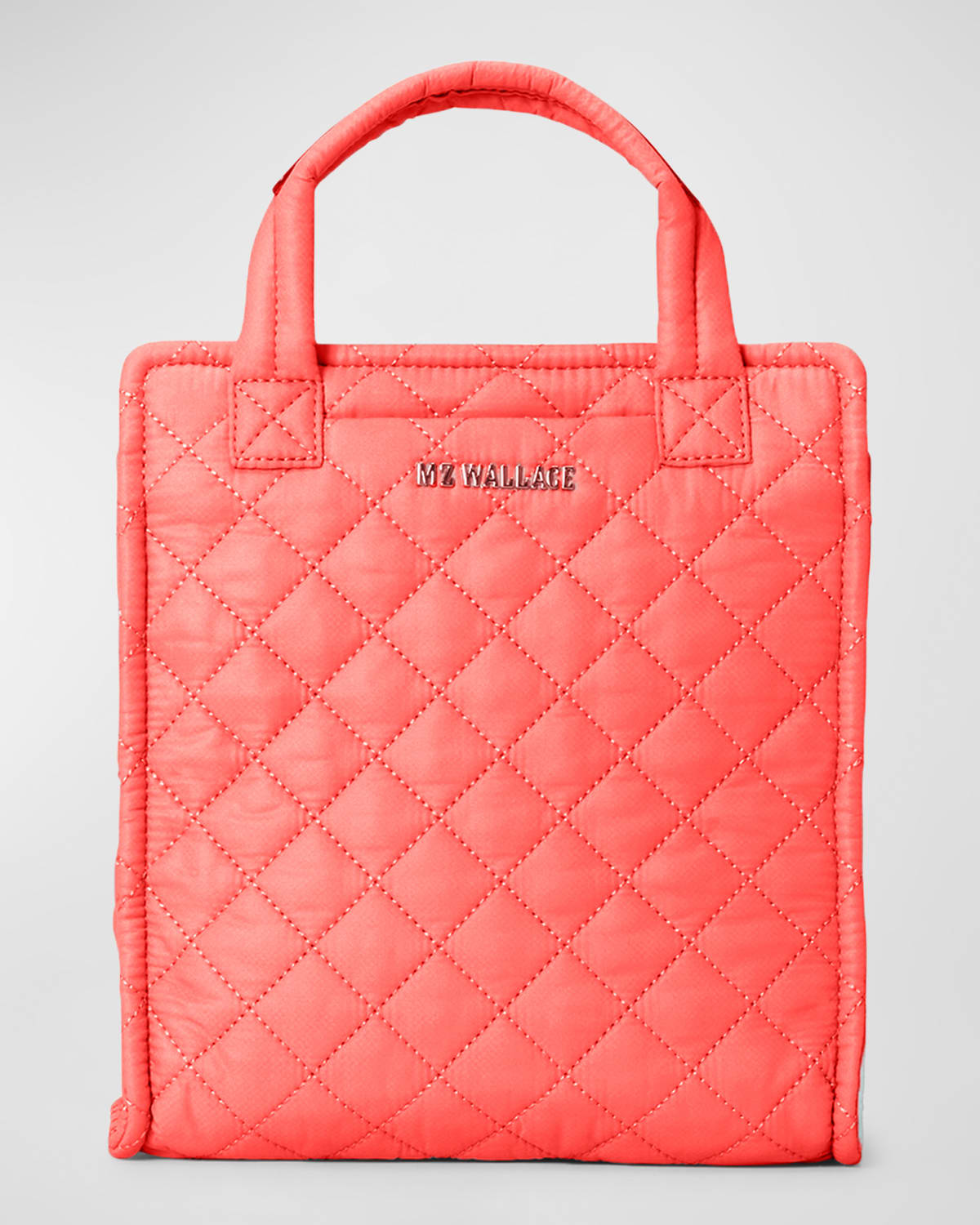 MZ WALLACE MINI BOX QUILTED NYLON TOTE BAG