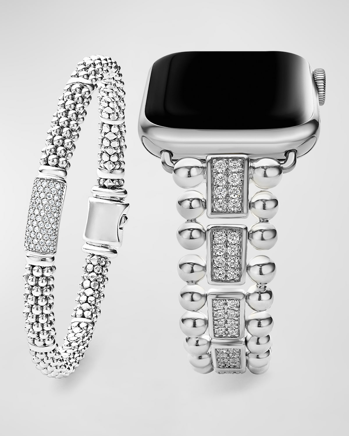 Lagos Smart Caviar Apple Watch Bracelet And Signature Caviar