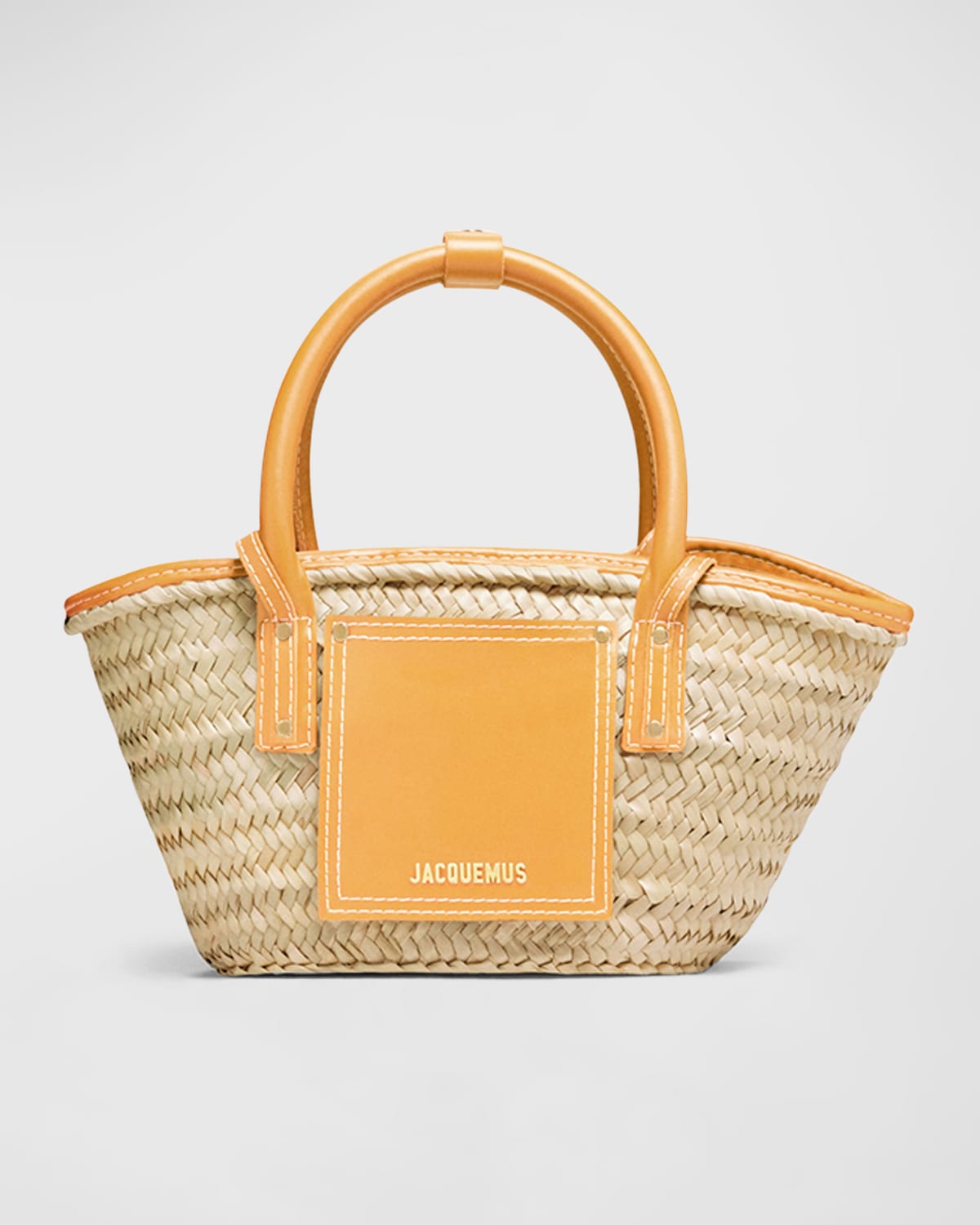 Jacquemus Le Petit Panier Soli Wicker Top-handle Bag In Yellow | ModeSens