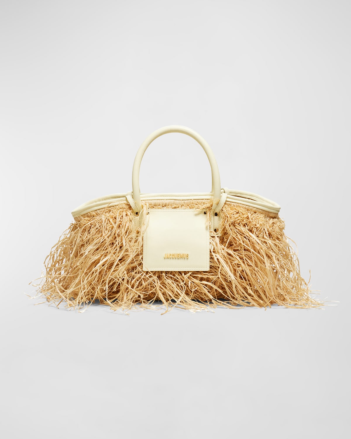 Le Panier Soli Fringe Raffia Top Handle Bag Shop and save up to