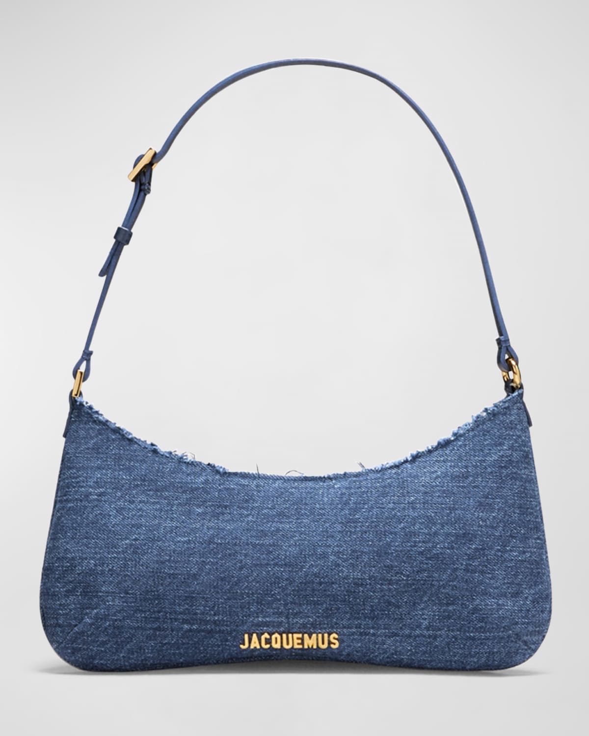 Jacquemus Le Bisou Denim Shoulder Bag In 330 Blue