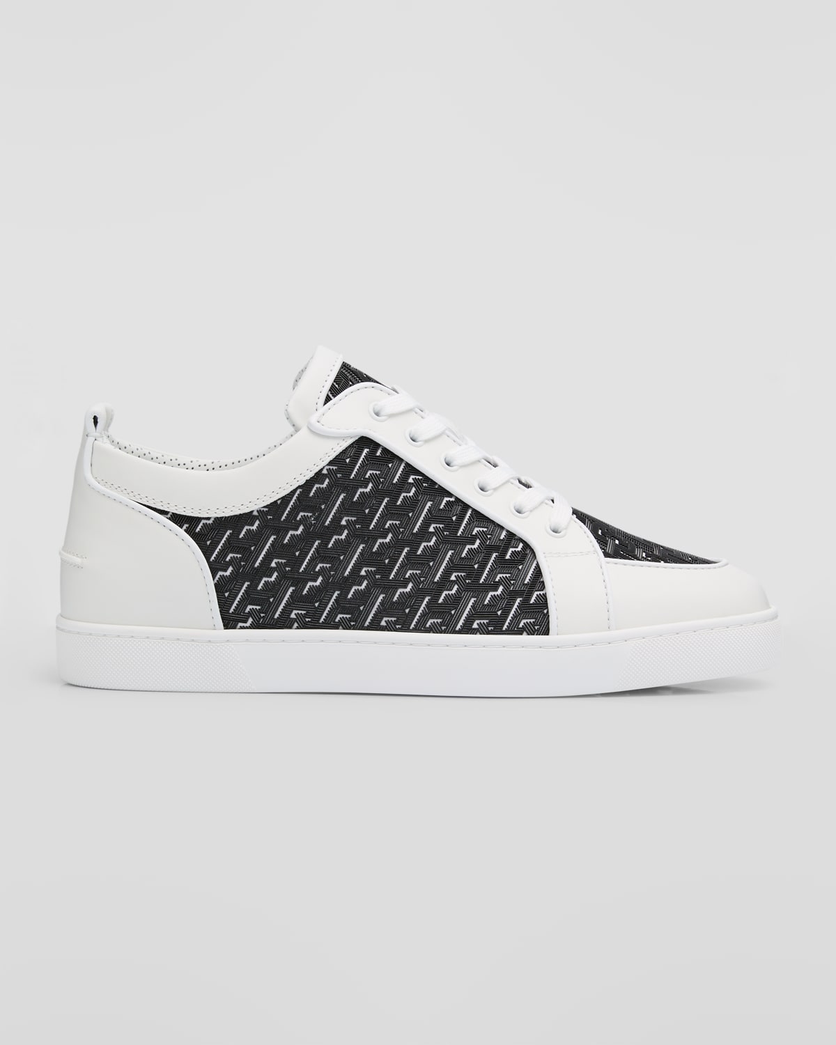 CHRISTIAN LOUBOUTIN MEN'S RANTULOW TECHNO CL LEATHER LOW-TOP SNEAKERS