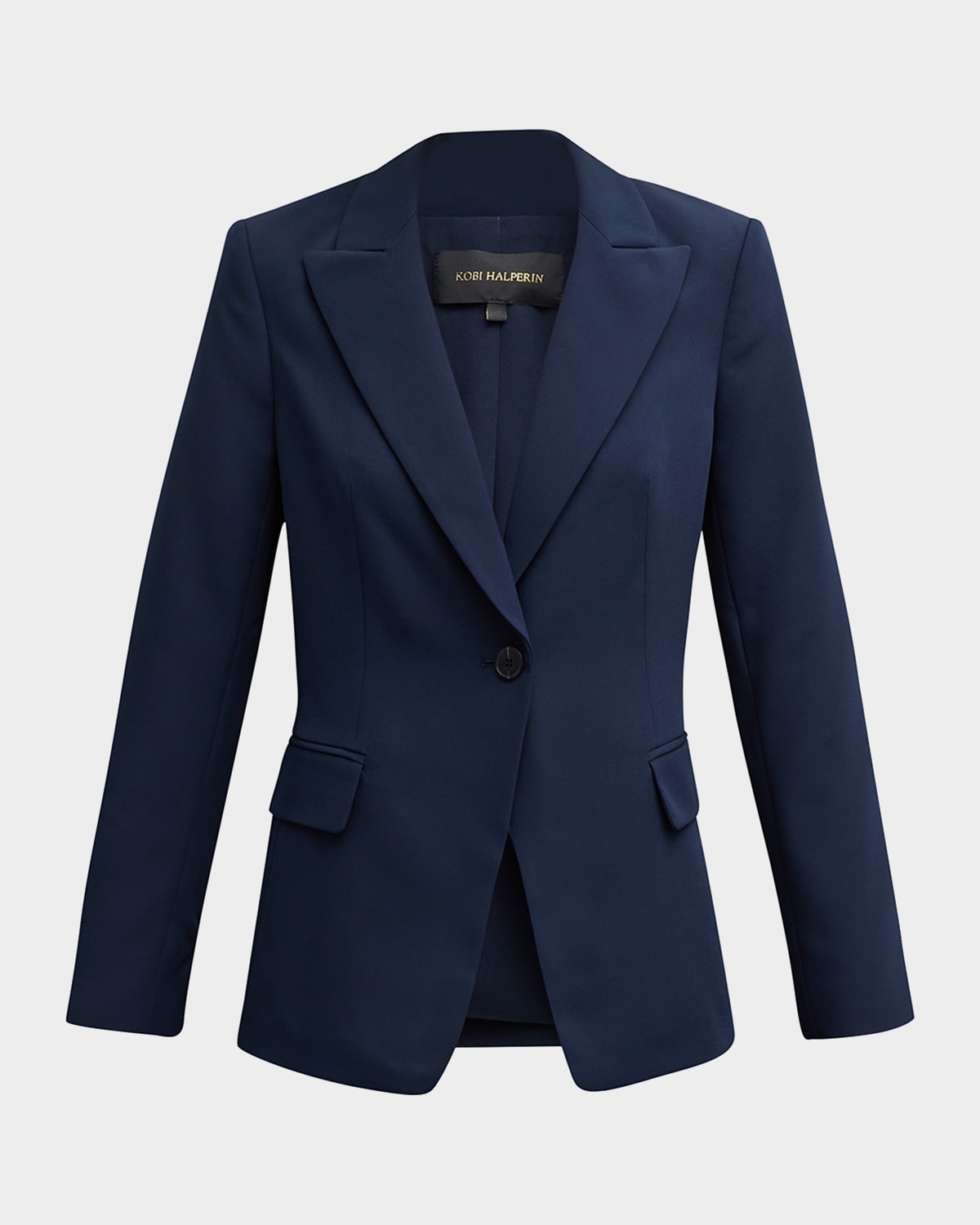 Kobi Halperin Jordi Single-button Twill Jacket In Navy
