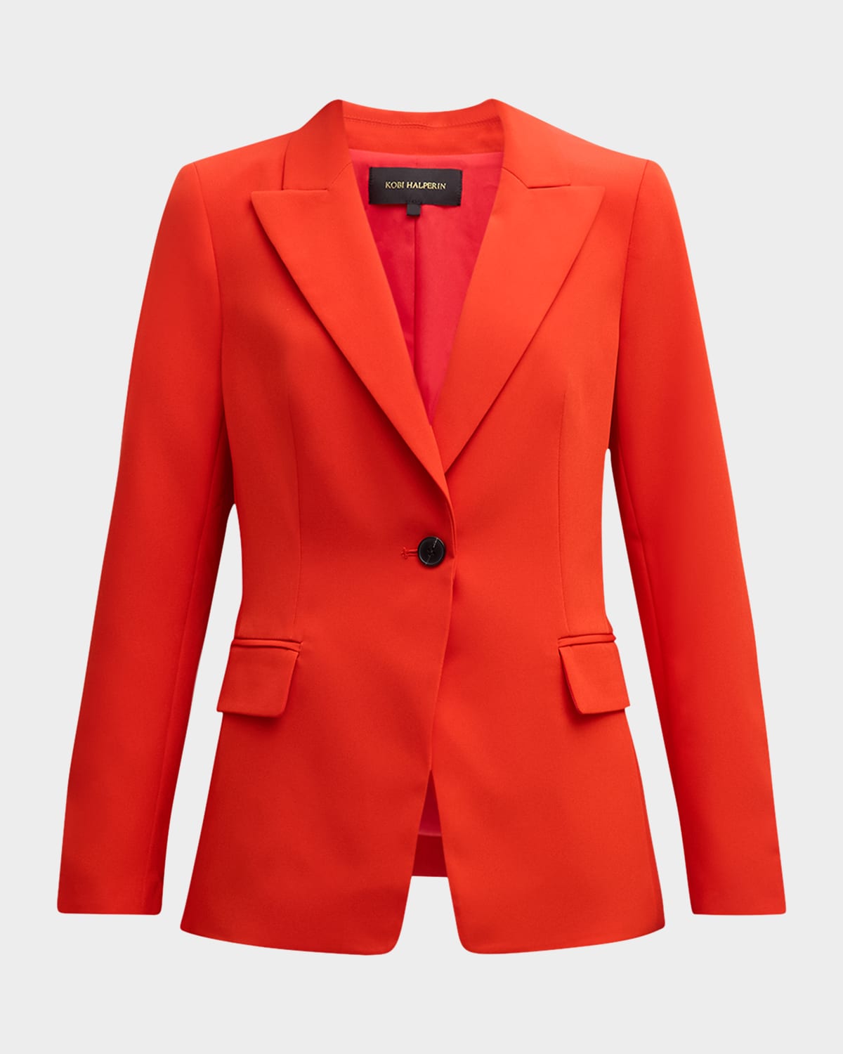 Kobi Halperin Jordi Single-button Twill Jacket In Spice