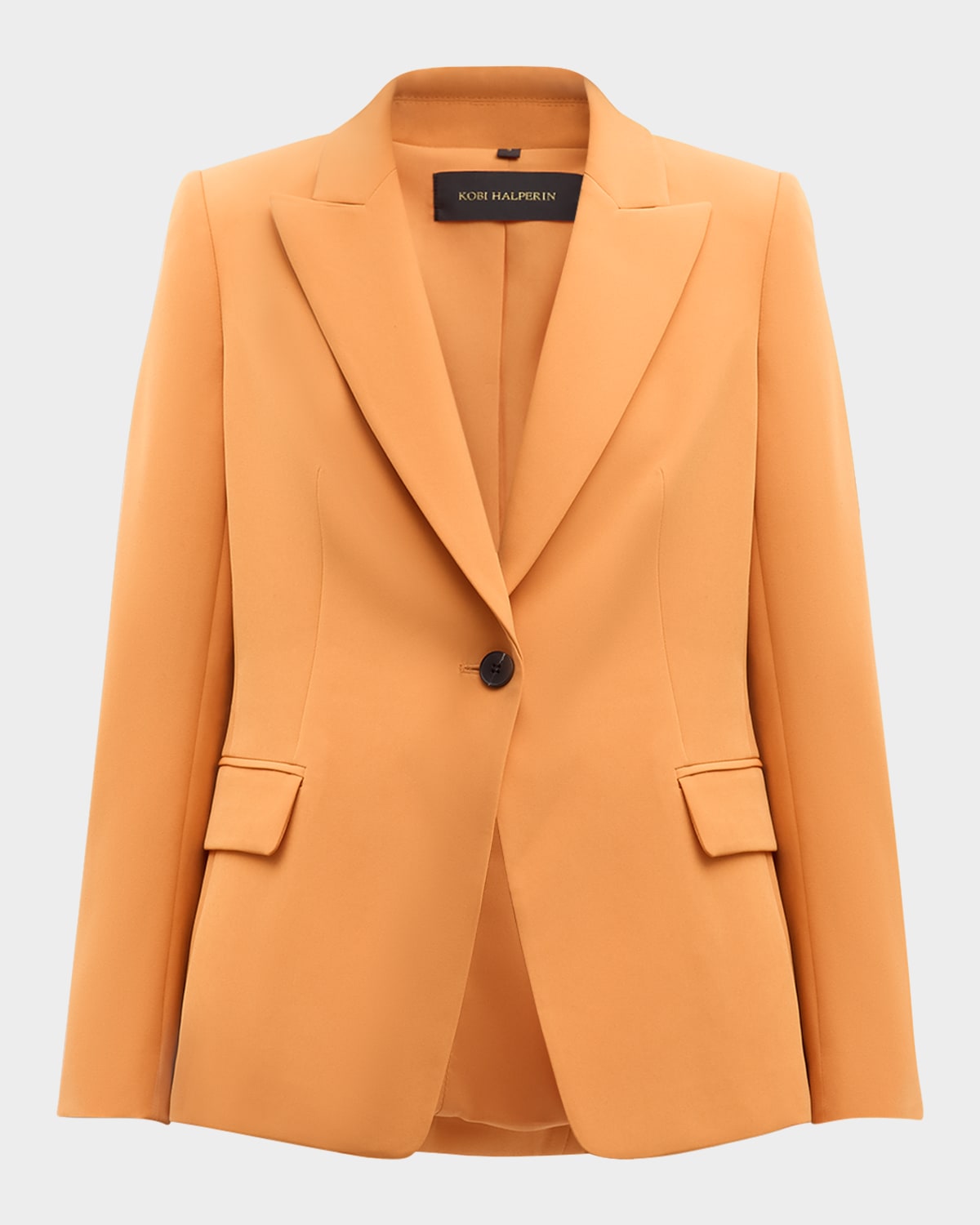 Shop Kobi Halperin Jordi Single-button Twill Jacket In Saffron