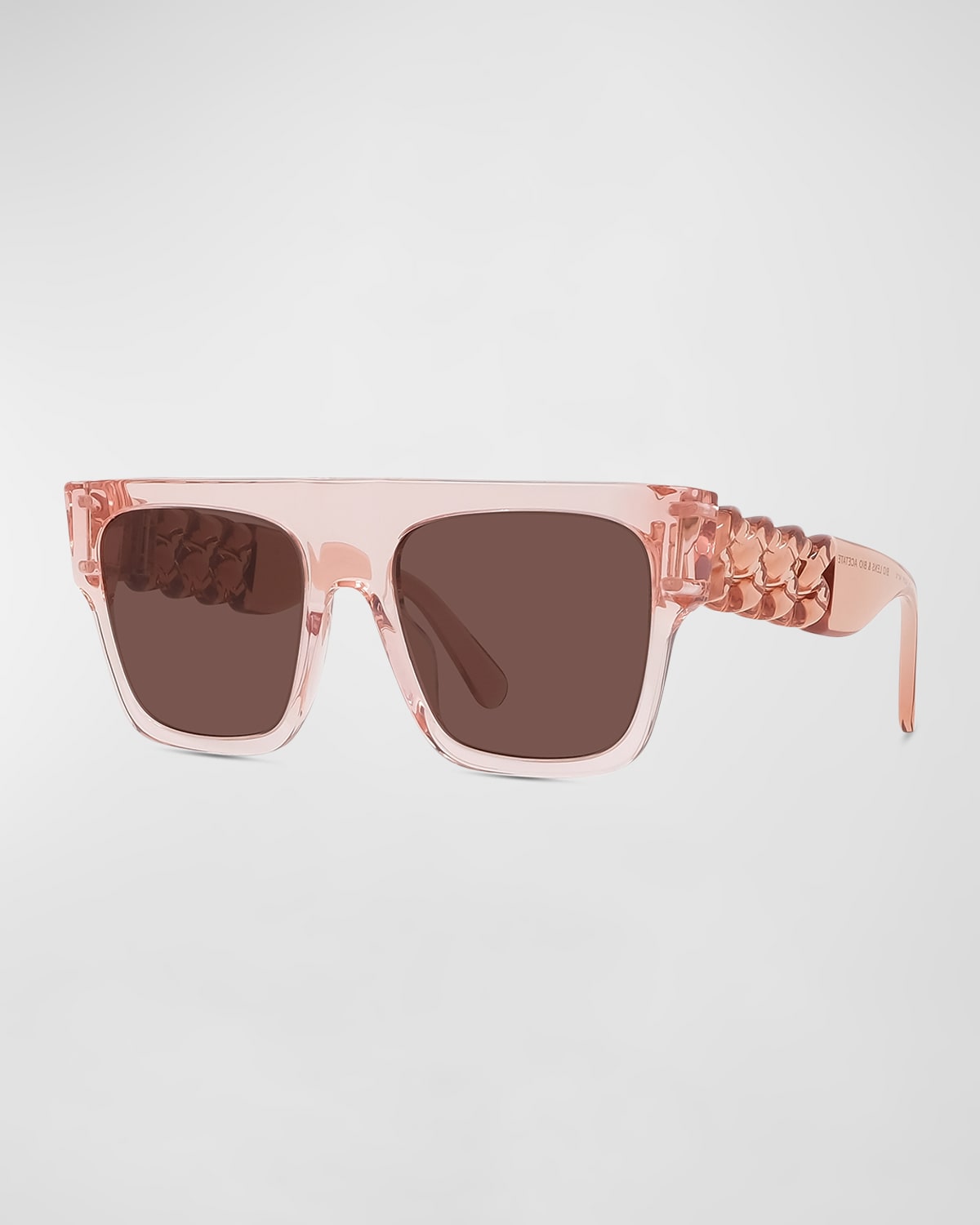 STELLA MCCARTNEY FLAT-TOP SQUARE ACETATE SUNGLASSES