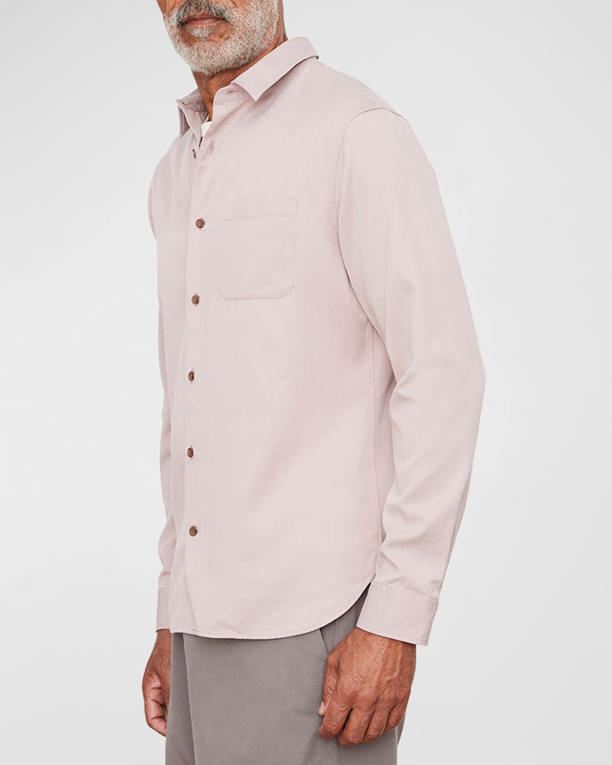 Vince Men's Vacation Lyocell-cotton Sport Shirt In Light Beachwood