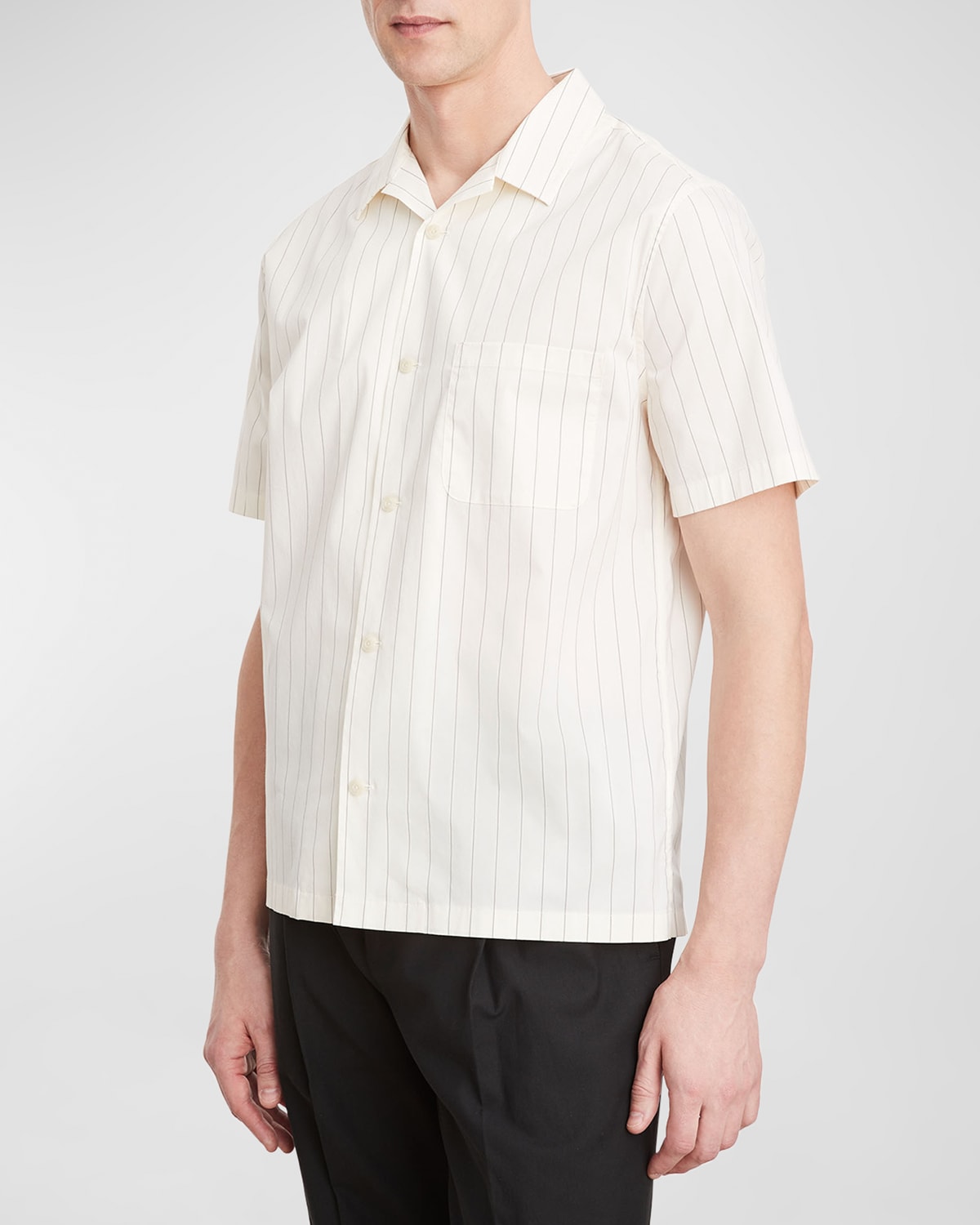 Men's Monte Pinstriped Camp Shirt