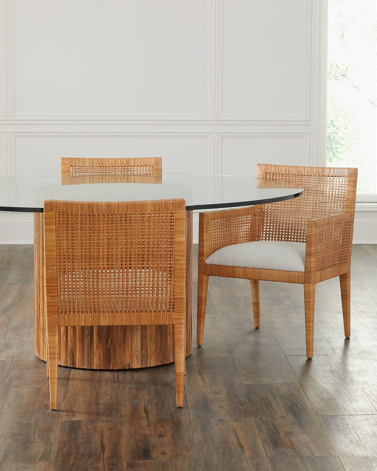 Arteriors Palmer Rattan Dining Armchair