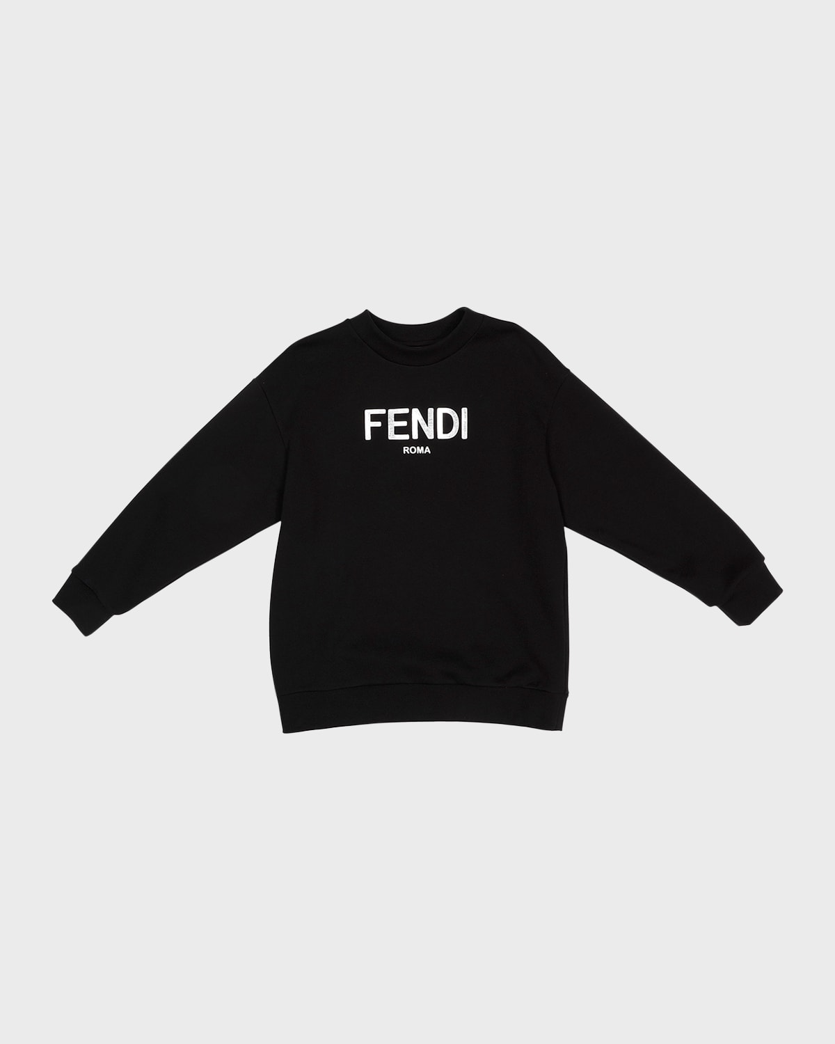 FENDI GIRL'S CLASSIC LOGO-PRINT SWEATSHIRT
