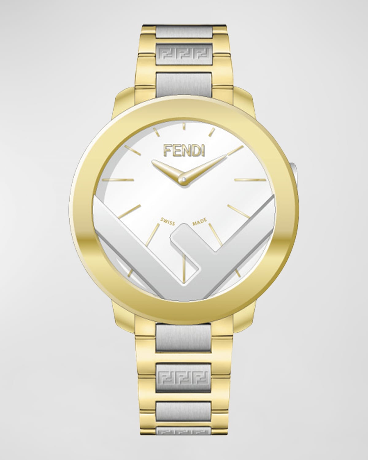 F is Fendi FF Two-Tone Bracelet Watch, 28mm