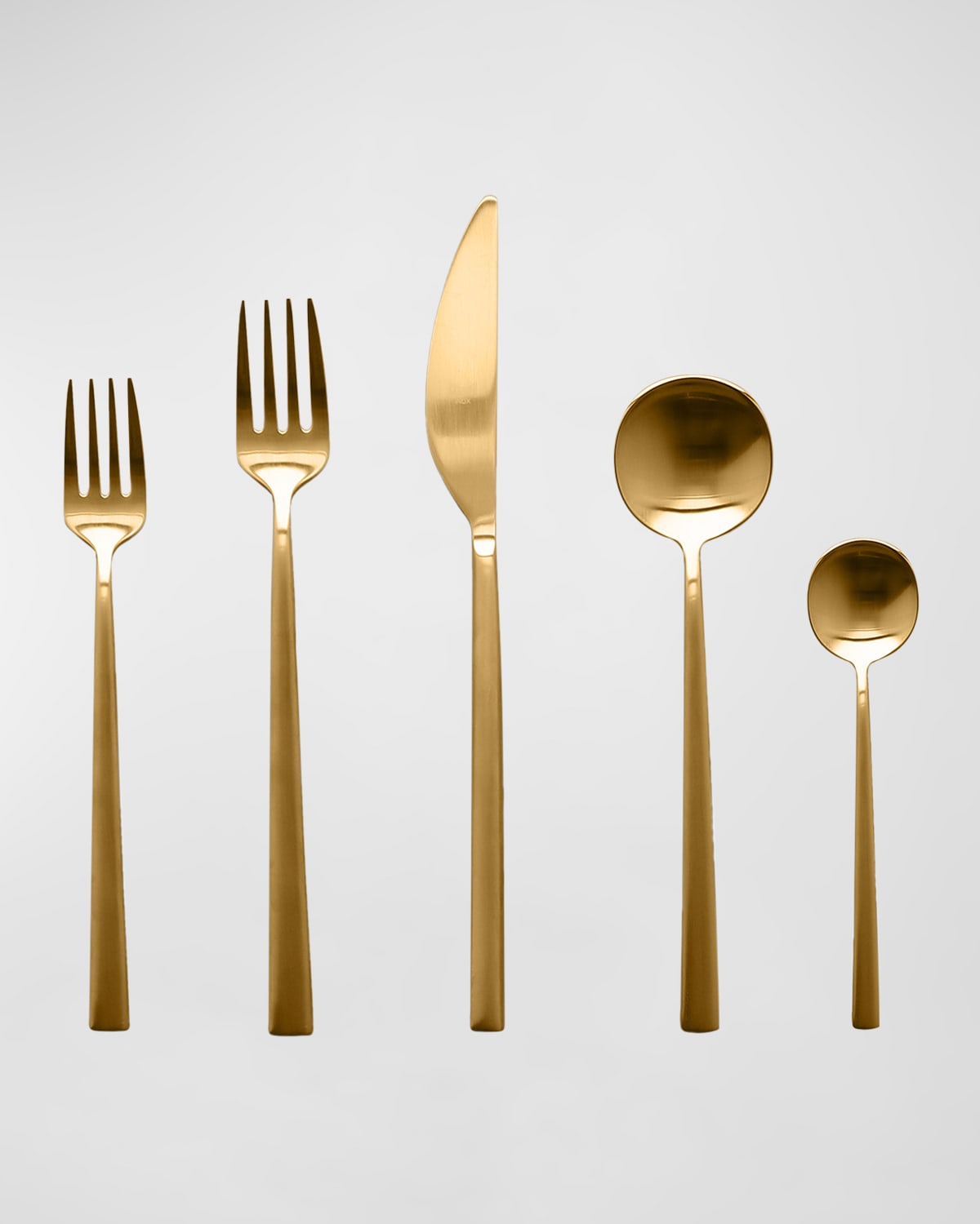 Mepra Movida Oro Ice 5-piece Flatware Set In Gold