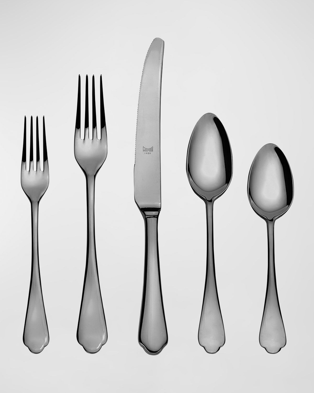 Shop Mepra Dolce Vita 5-piece Flatware Set - Mirror Oro Nero