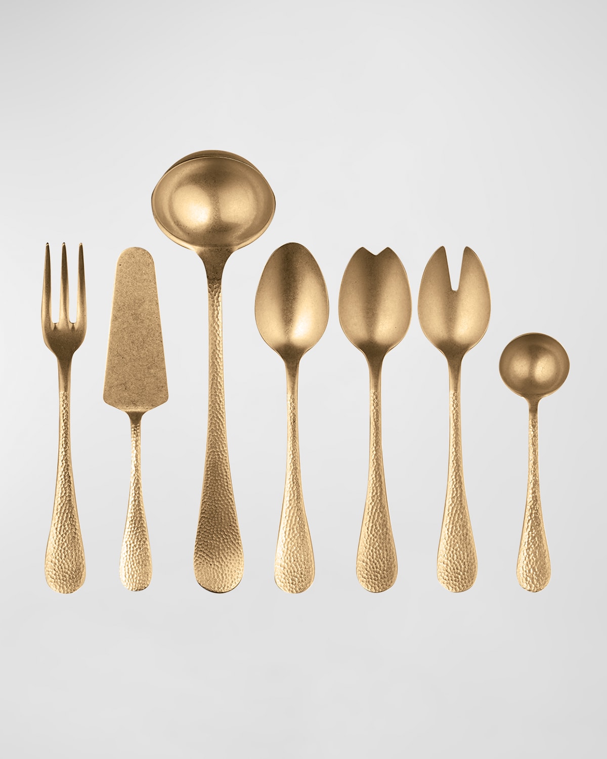 Mepra Epoque Pewter Oro 7-piece Serving Set In Gold