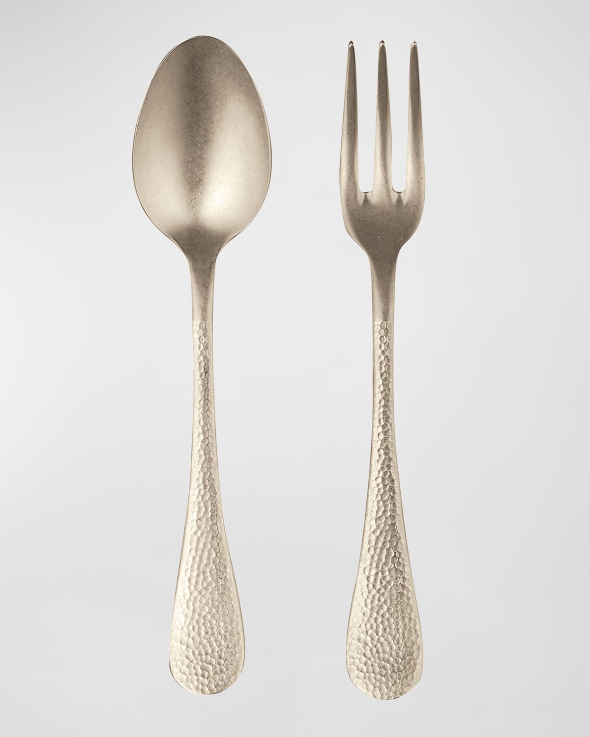 Mepra Epoque Pewter Bronzo Serving Set In Pewter Champagne