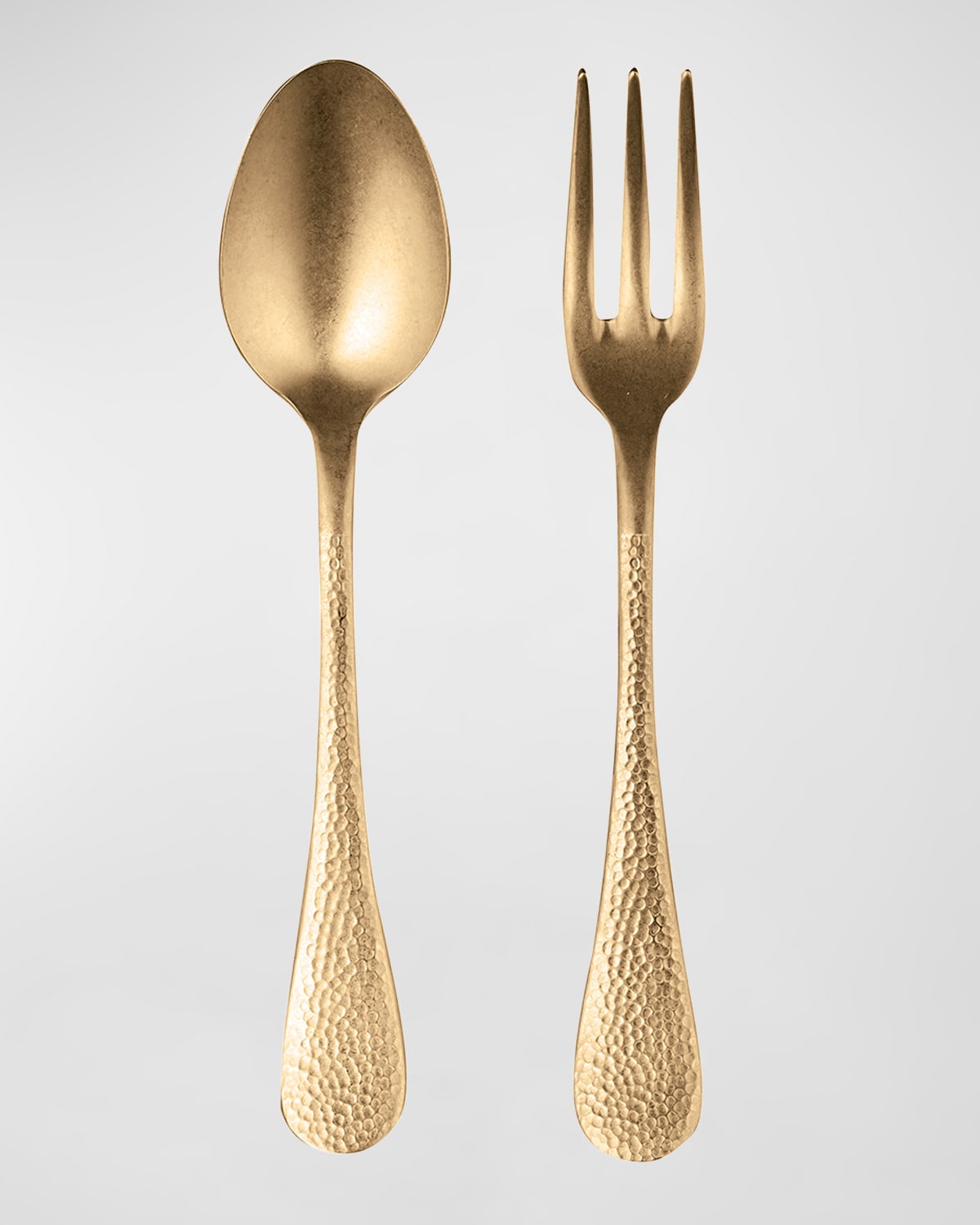 Mepra Epoque Pewter Oro Serving Set In Gold
