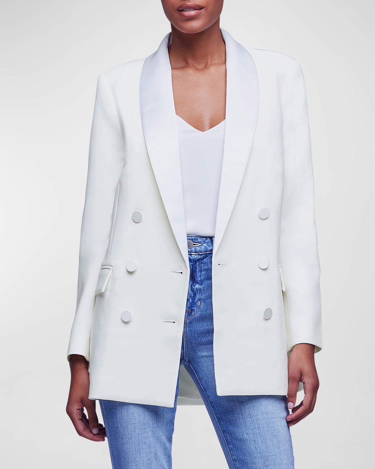 L AGENCE JAYDA RELAXED DOUBLE-BREASTED BLAZER