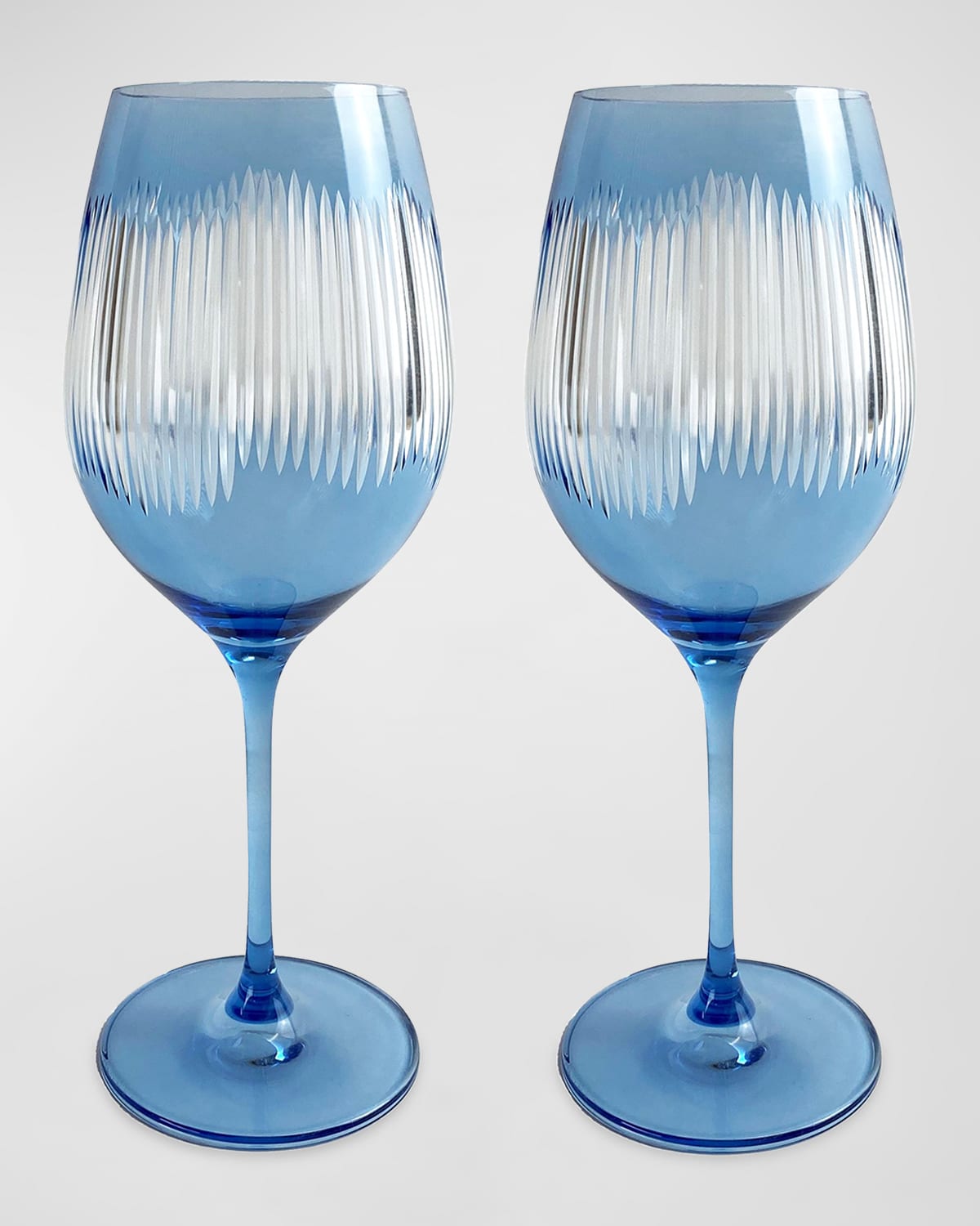 Shop Michael Wainwright Berkshire Wine Glasses, Set Of 2 In Blue