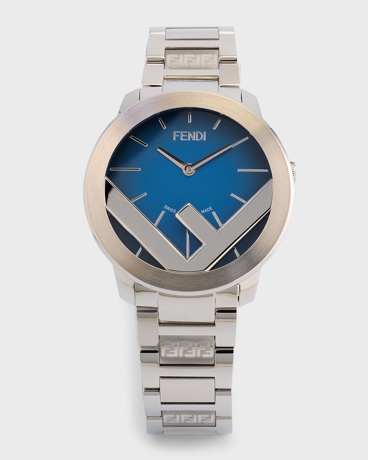 Fendi Men's F Is  Stainless Steel Bracelet Watch, 41mm In Metallic