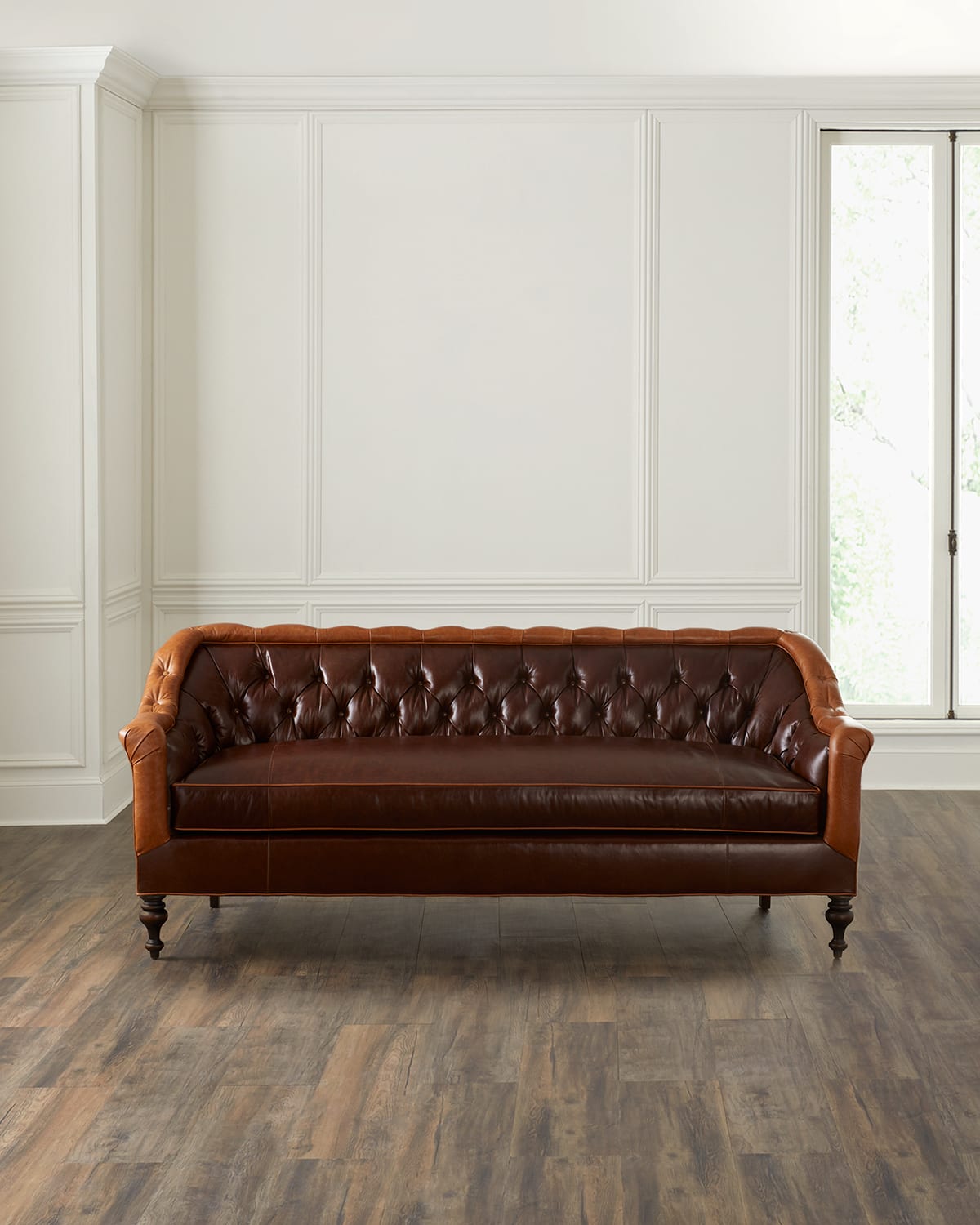 Old Hickory Tannery Blakely Leather Tufted Sofa, 89"