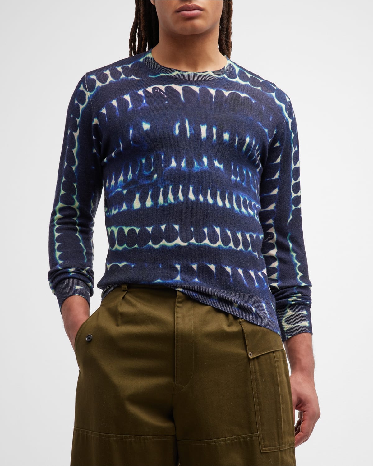 Men's Tie-Dye Wool Sweater