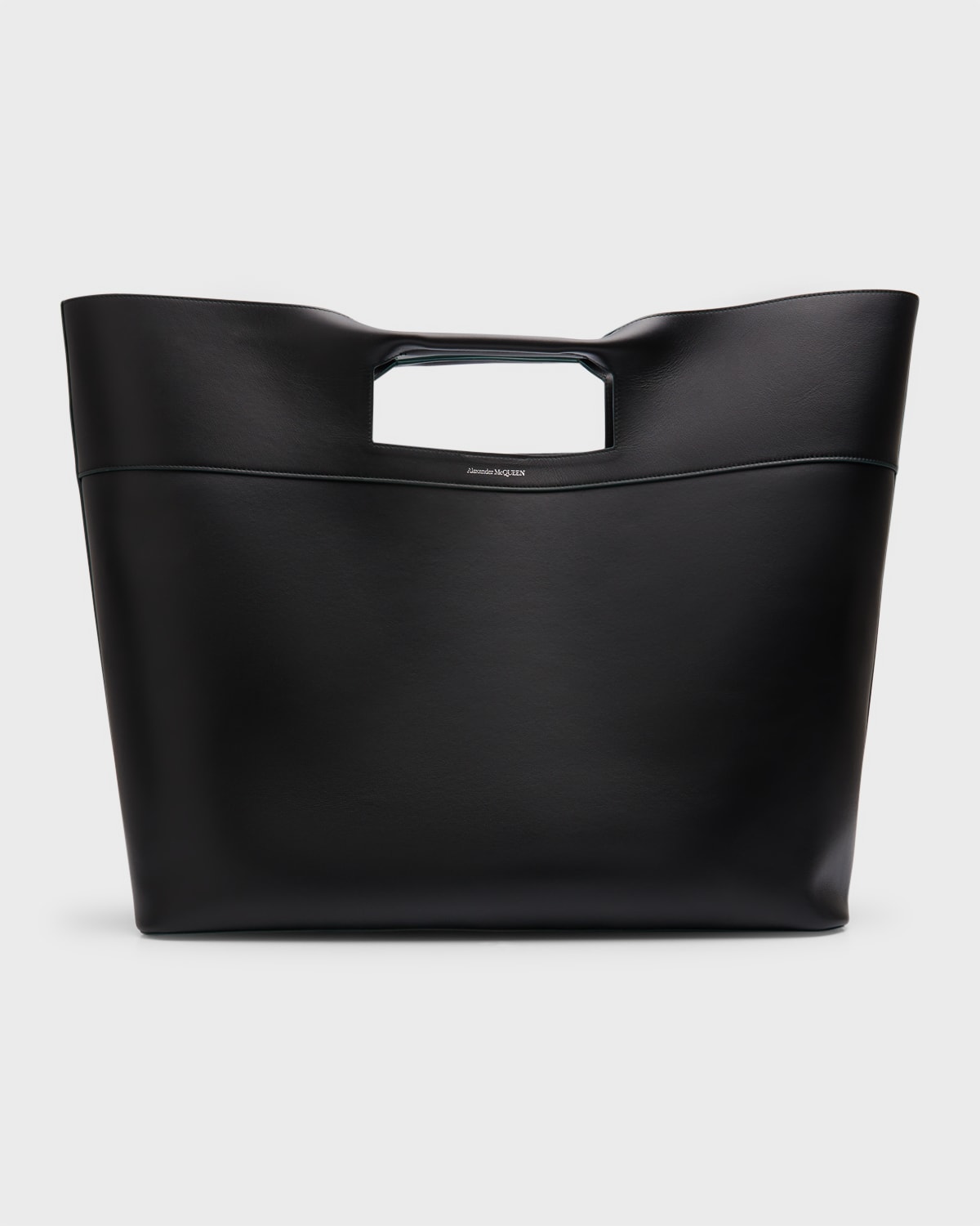 Men's Square Bow Leather Tote Bag