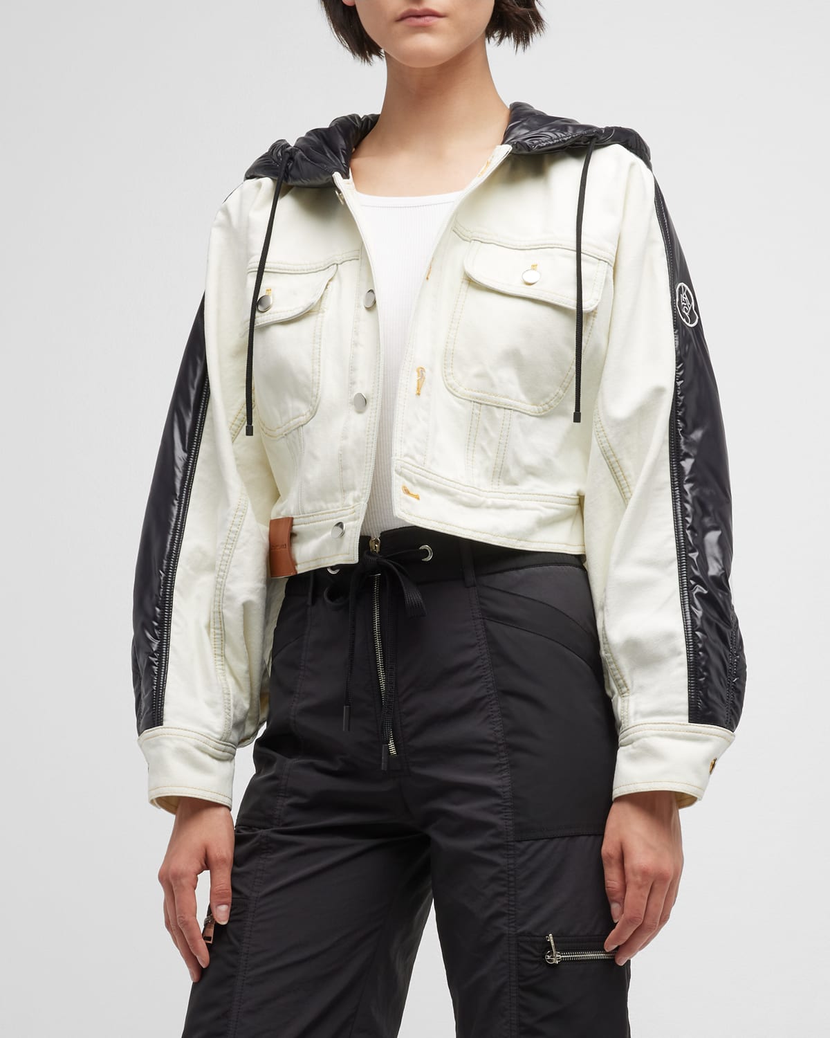 Moncler Genius Flushing Cotton Blend Puffer Jacket In White