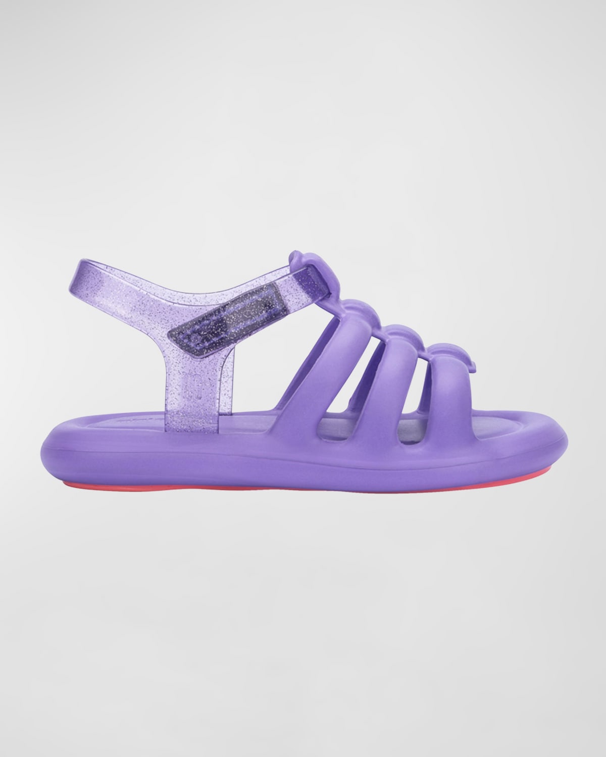 Melissa Kids' Girl's Caged Grip-strap Sandals, Baby/toddlers In Lilac
