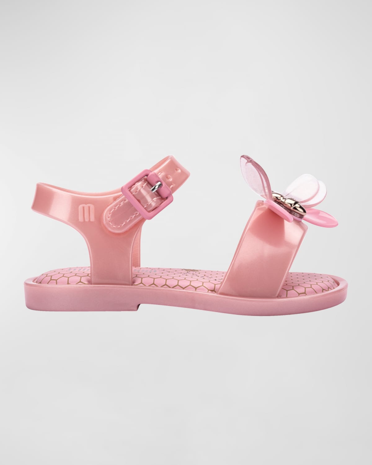 Melissa Kids' Girl's Bug Jelly Ankle-strap Sandals, Baby/toddlers In Pearly Pink