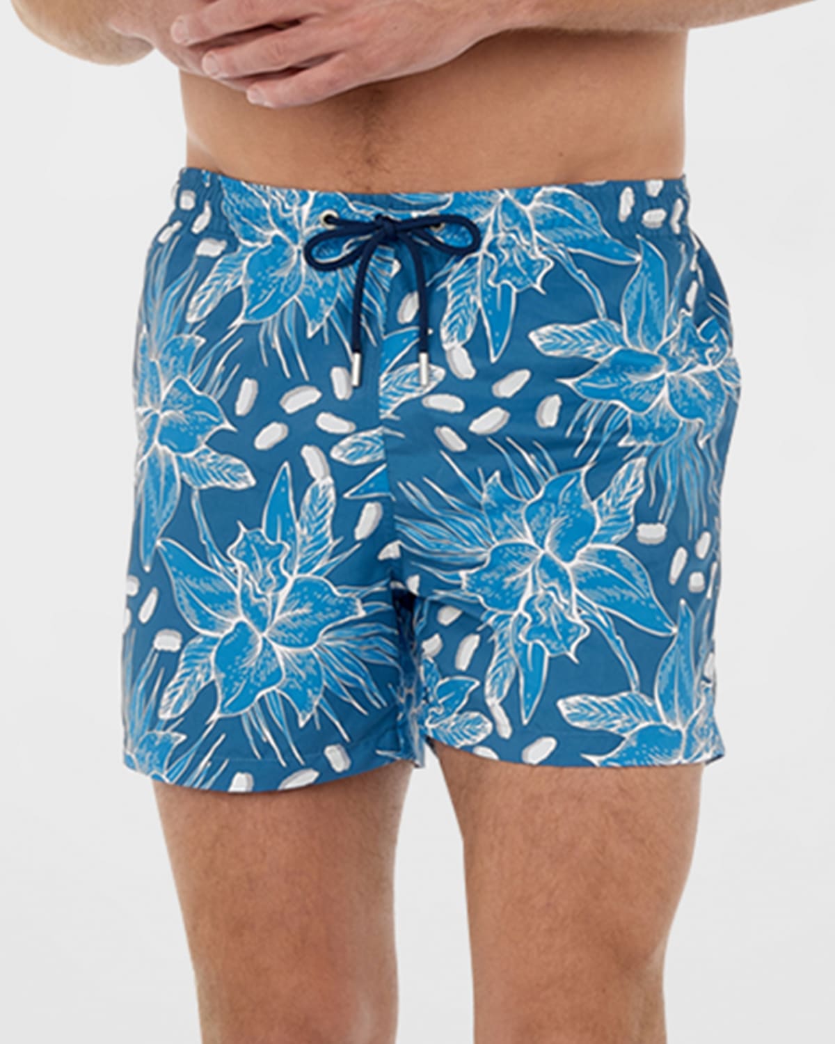Men's Monochrome Floral Beach Boxer