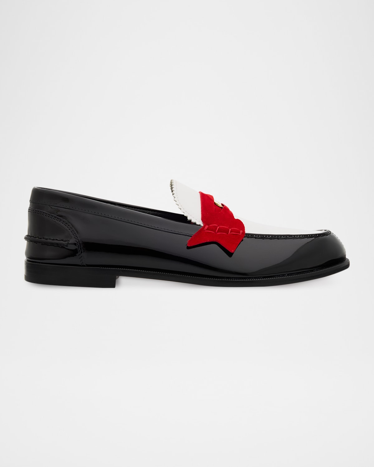 Christian Louboutin Donna Patent Red Sole Penny Loafers