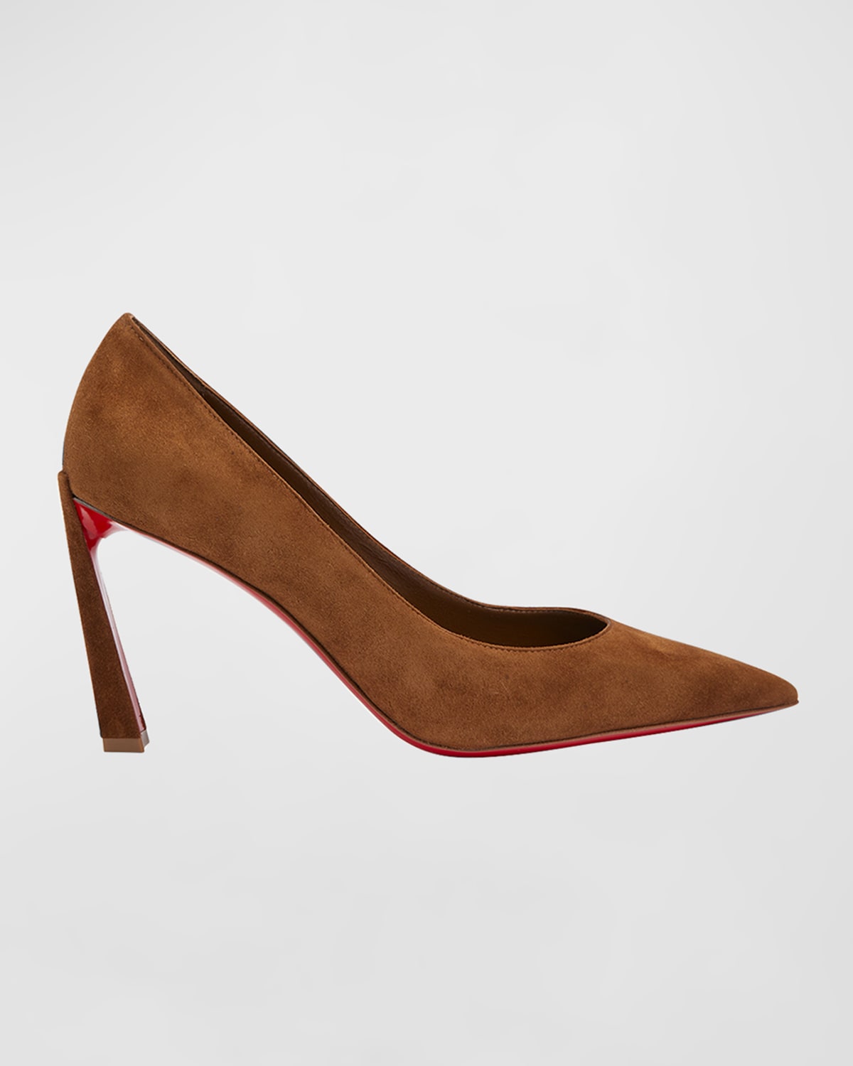CHRISTIAN LOUBOUTIN CONDORA SUEDE RED SOLE PUMPS