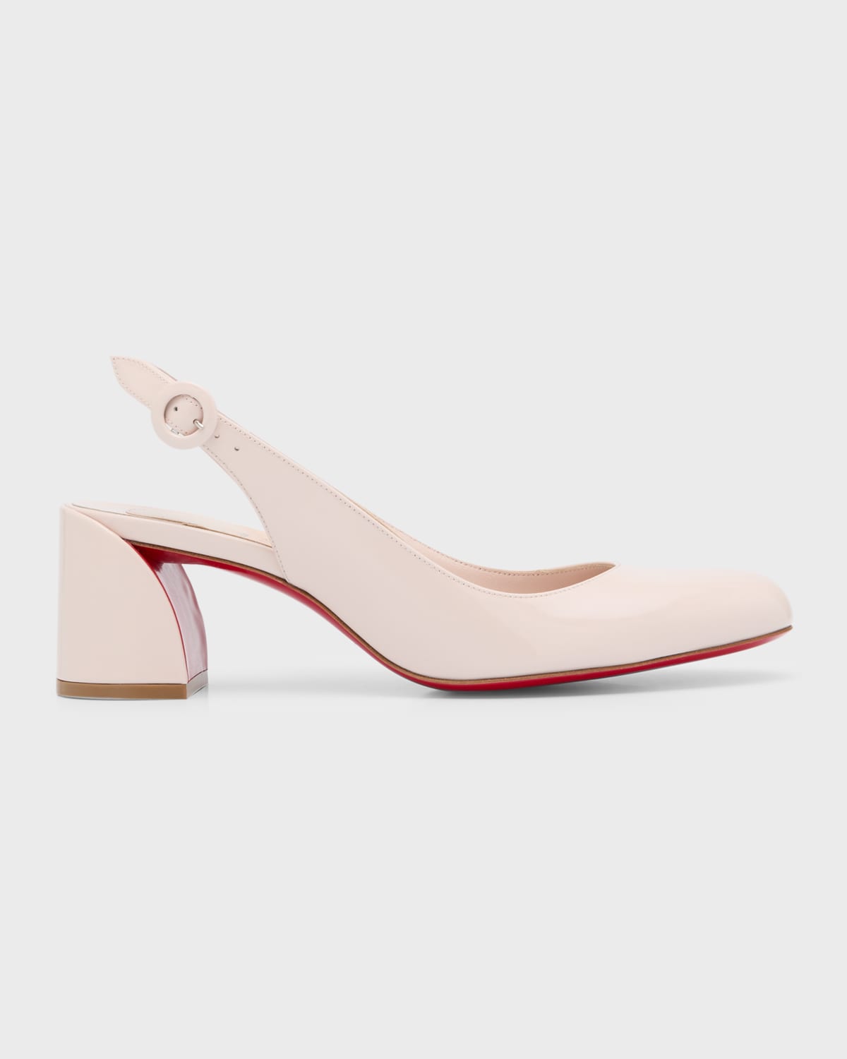 Shop Christian Louboutin So Jane Patent Red Sole Slingback Pumps In Leche