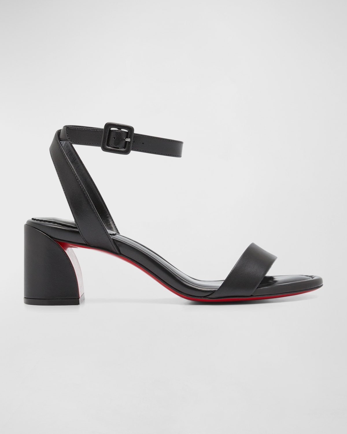 Shop Christian Louboutin Miss Sabina Red Sole Ankle-strap Sandals In Black