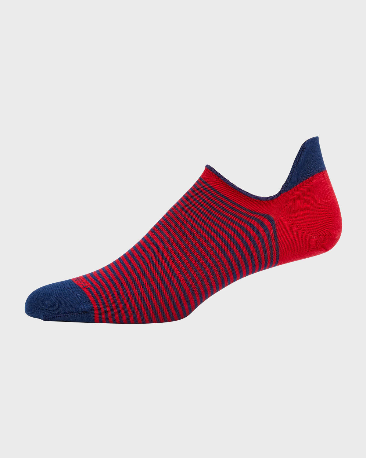Marcoliani Men's Stripe Sneaker No-Show Socks