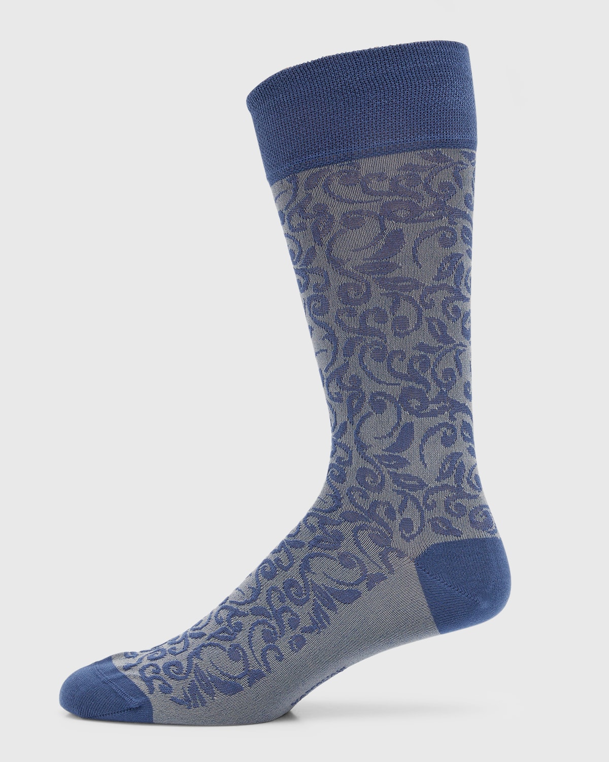 Marcoliani Men's Ramages Pima Cotton Mid-Calf Socks