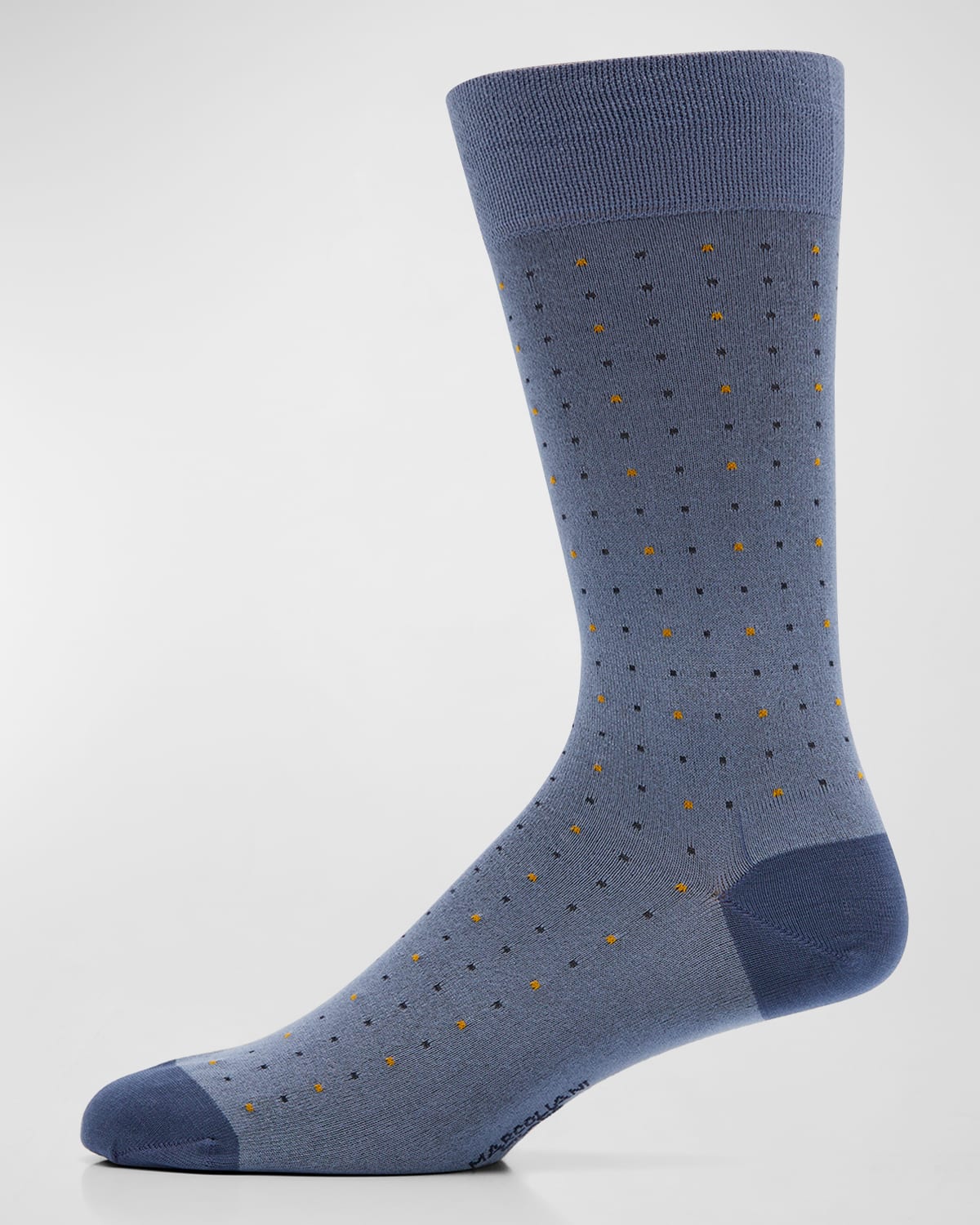 Marcoliani Men's Micro-Dot Mid-Calf Socks