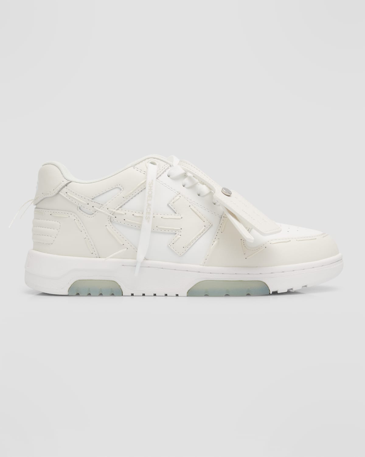 Off-white Men's Out Of Office Stitched Leather Low-top Sneakers In White