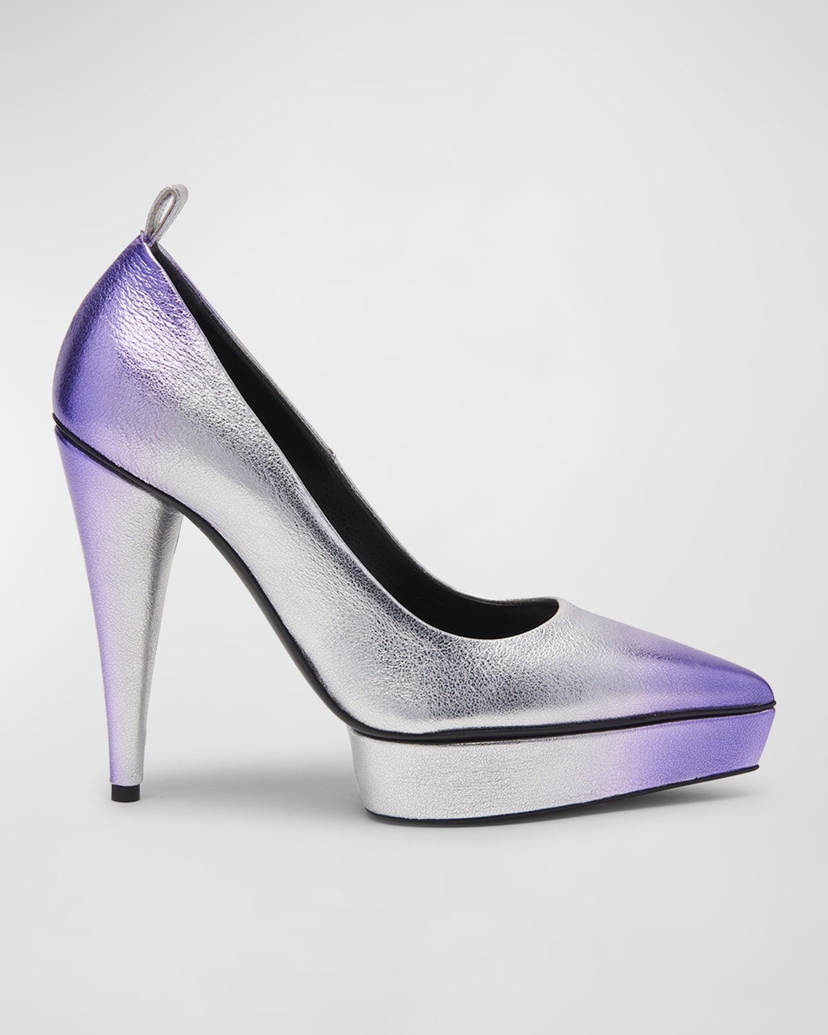 Tom Ford Ombre Leather Platform Pumps In 3gv01 Silver Mauv