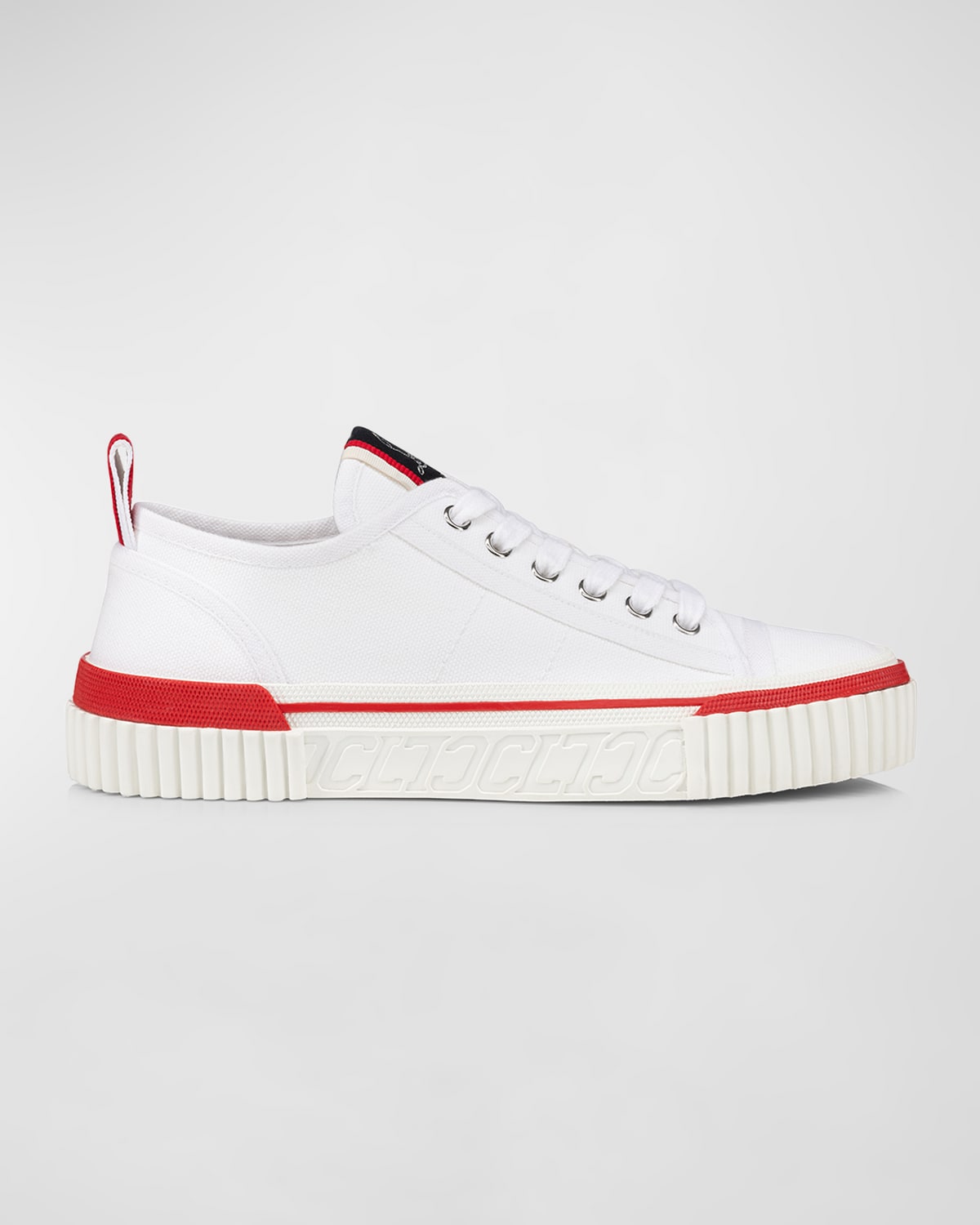 Christian Louboutin Super Pedro Low-top Red Sole Sneakers In White