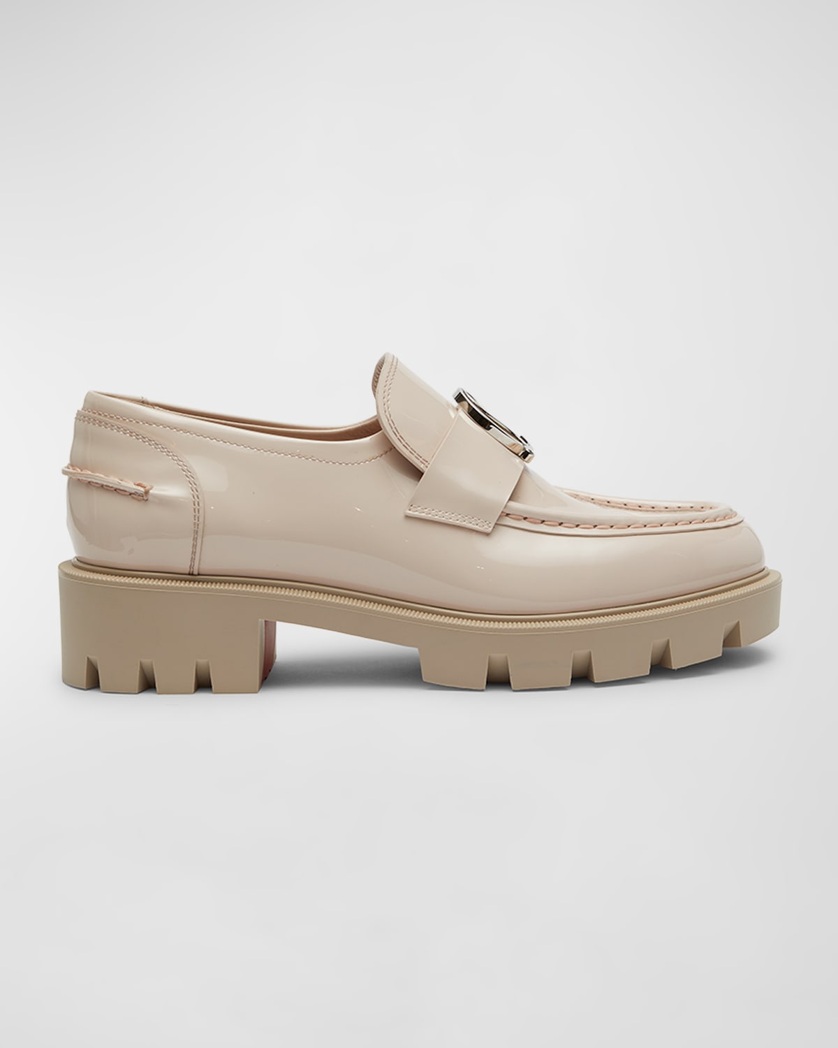 Christian Louboutin LOCK ME ME MOC Turnlock Leather Loafer Flat